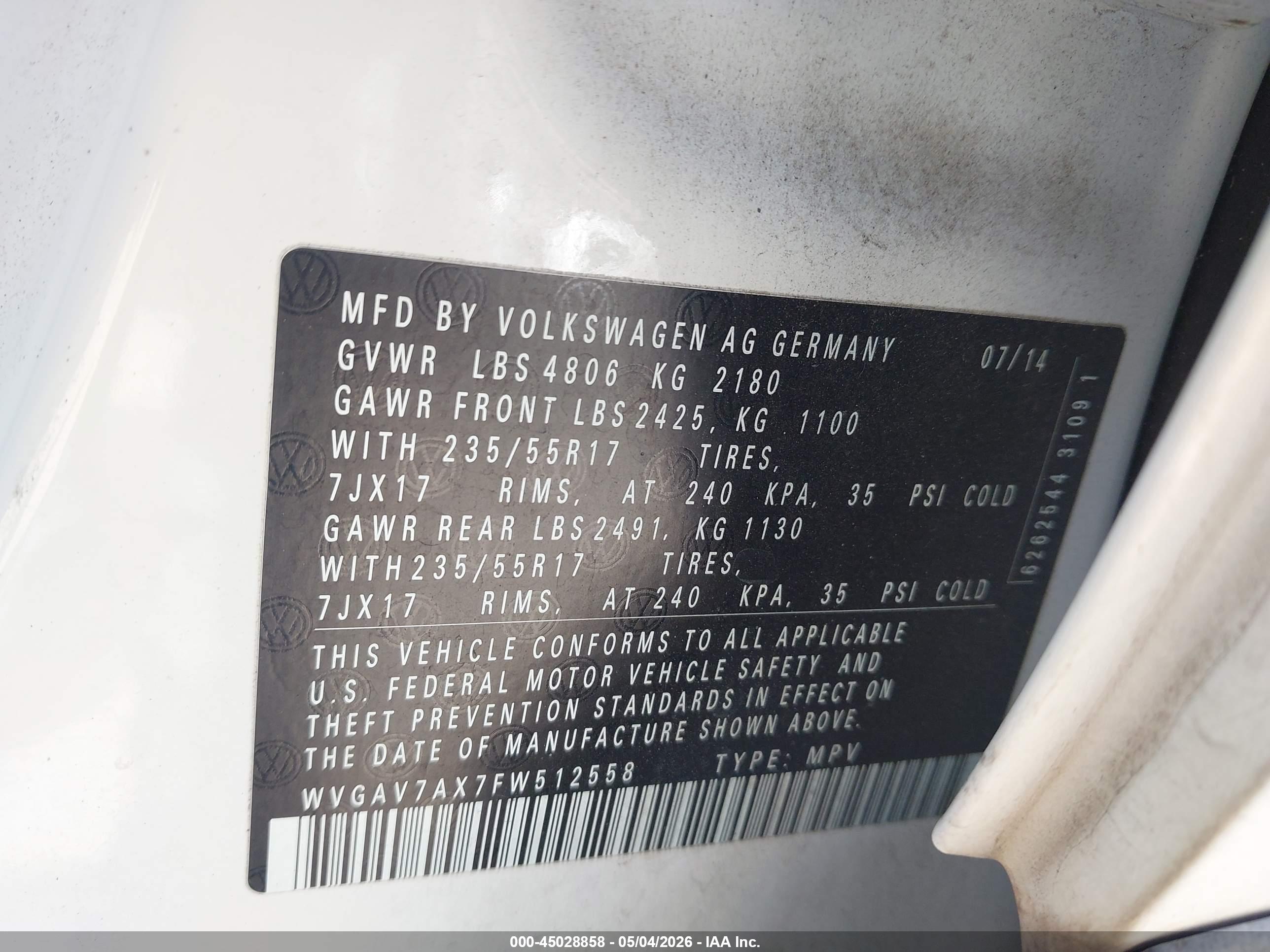 VOLKSWAGEN TIGUAN image 9