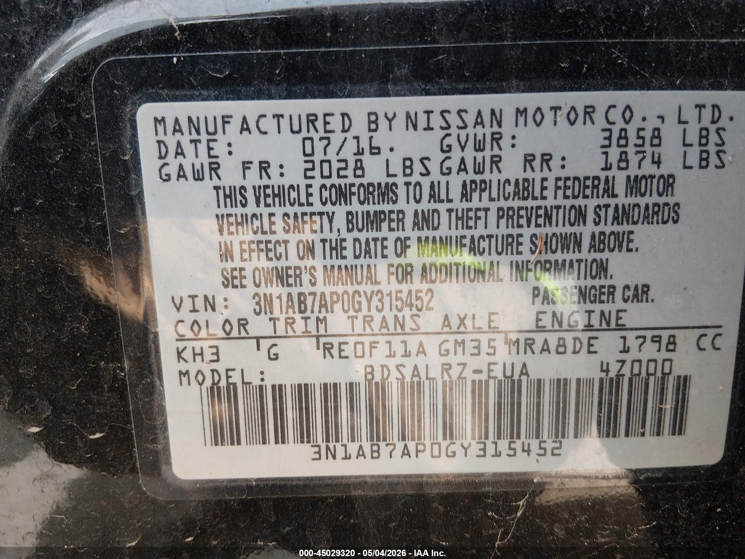 NISSAN SENTRA image 9