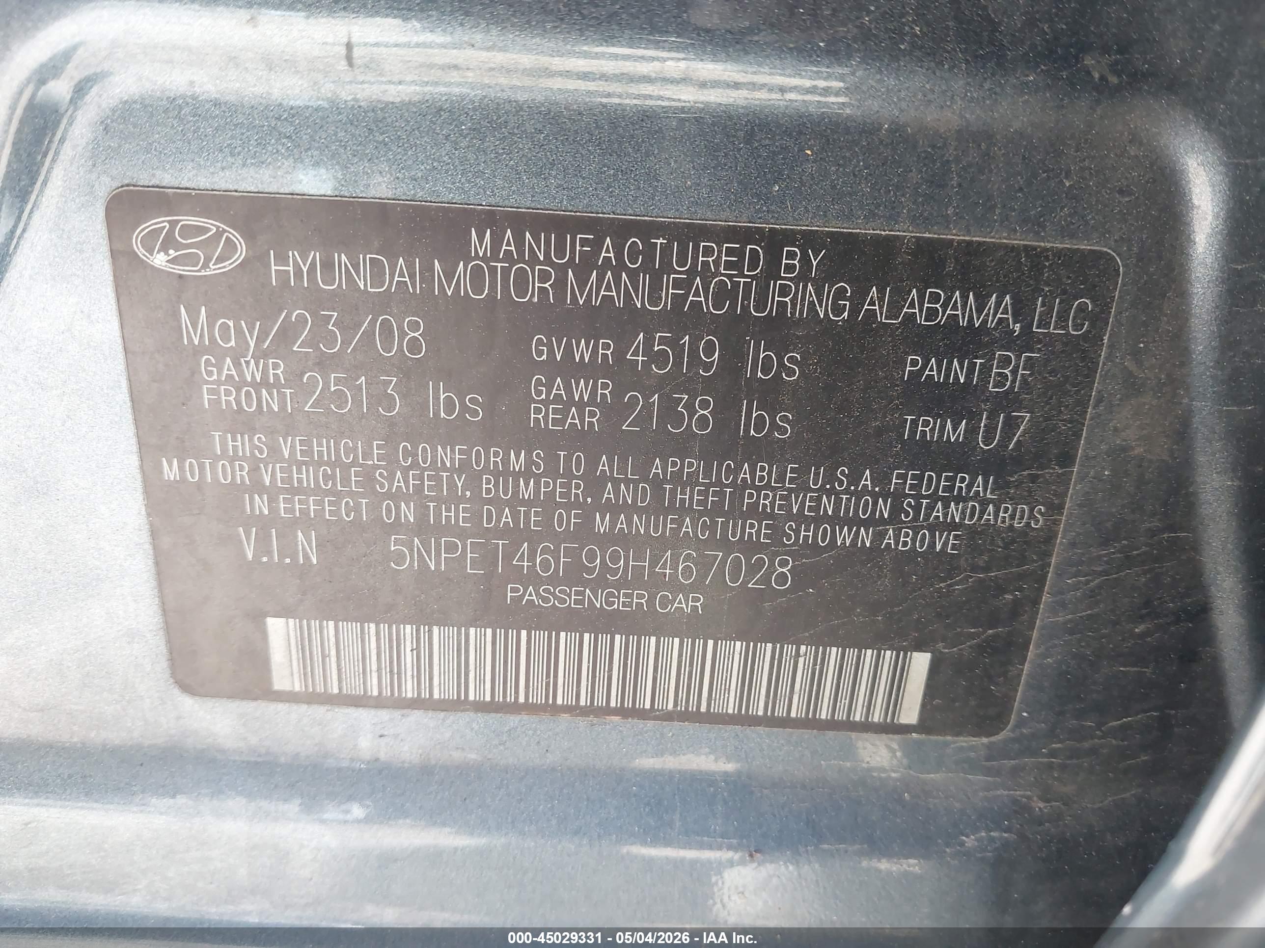 HYUNDAI SONATA image 9