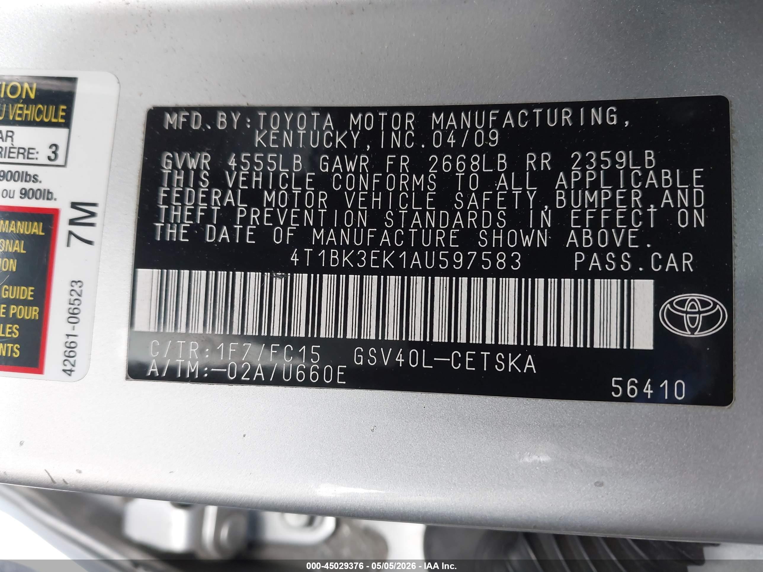 TOYOTA CAMRY image 9