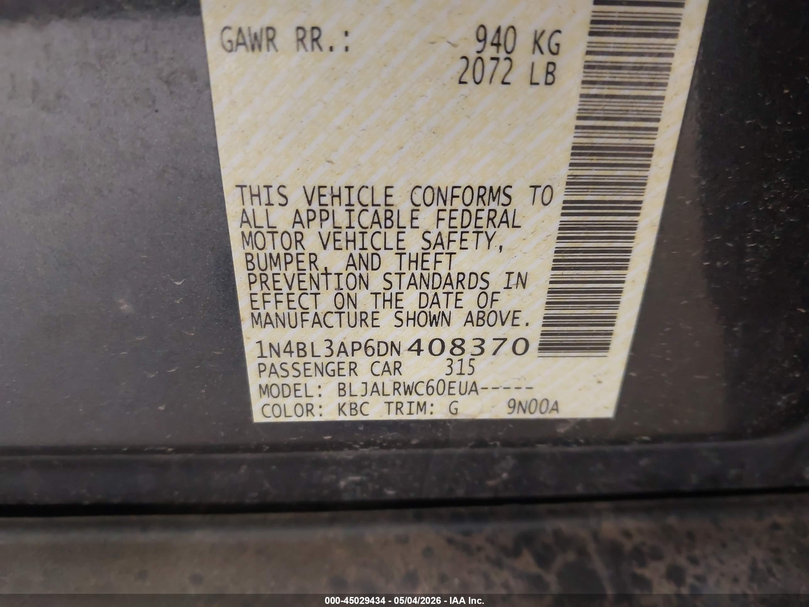 NISSAN ALTIMA image 9