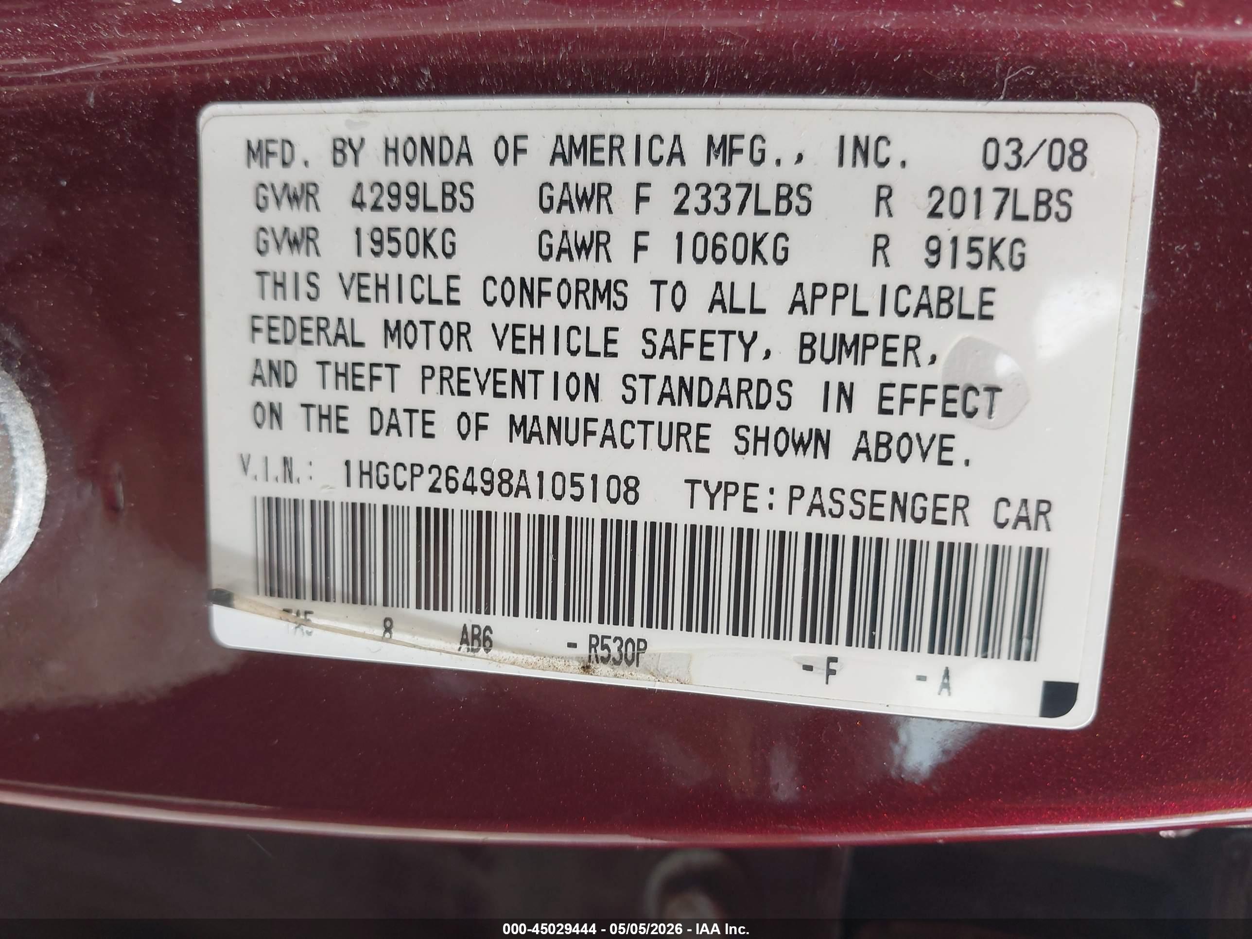 HONDA ACCORD image 9