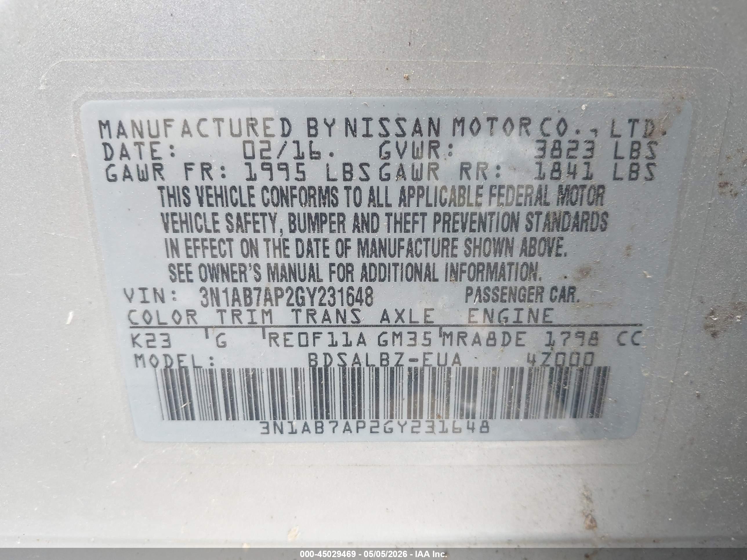 NISSAN SENTRA image 9