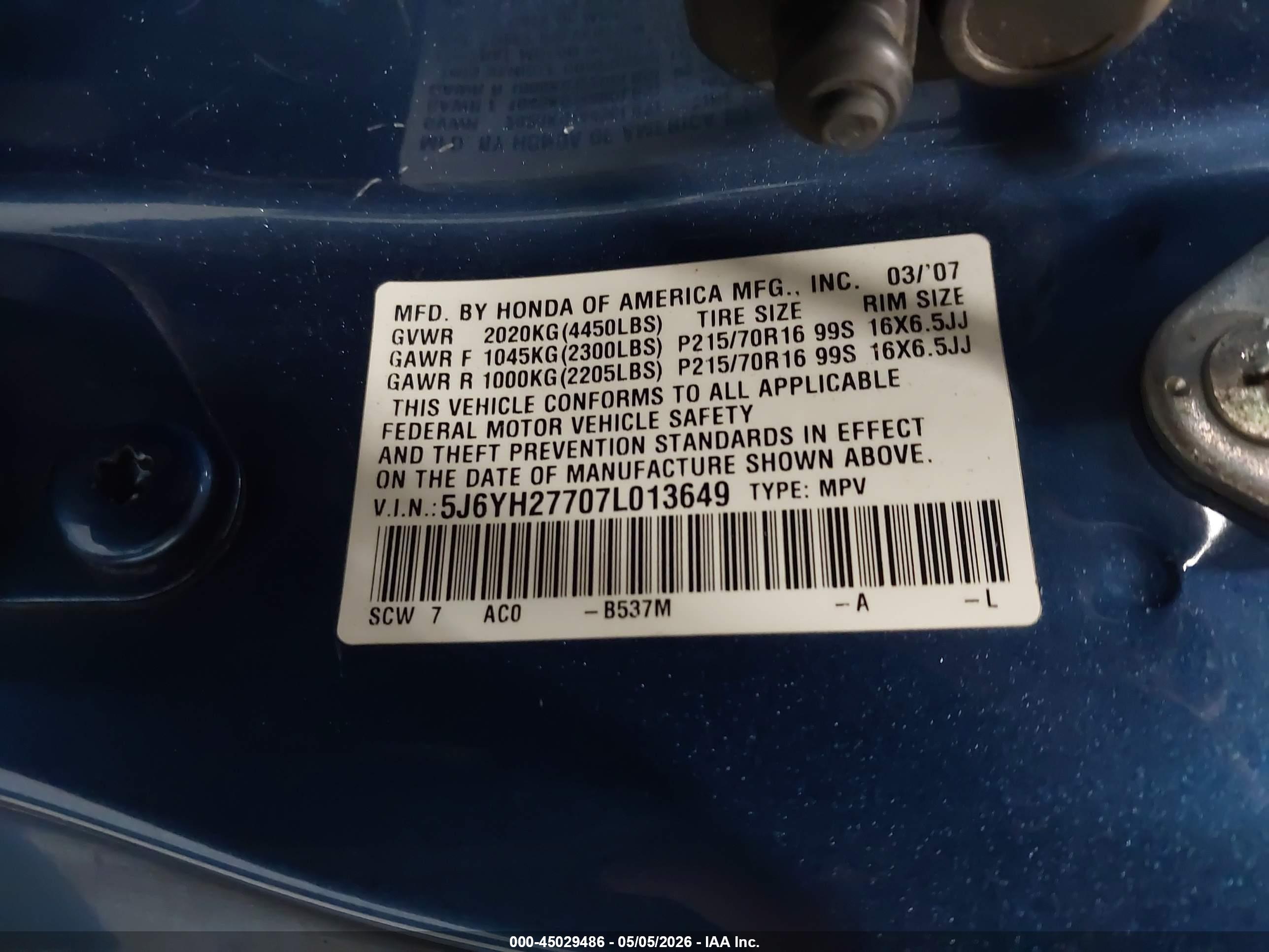 HONDA ELEMENT image 9