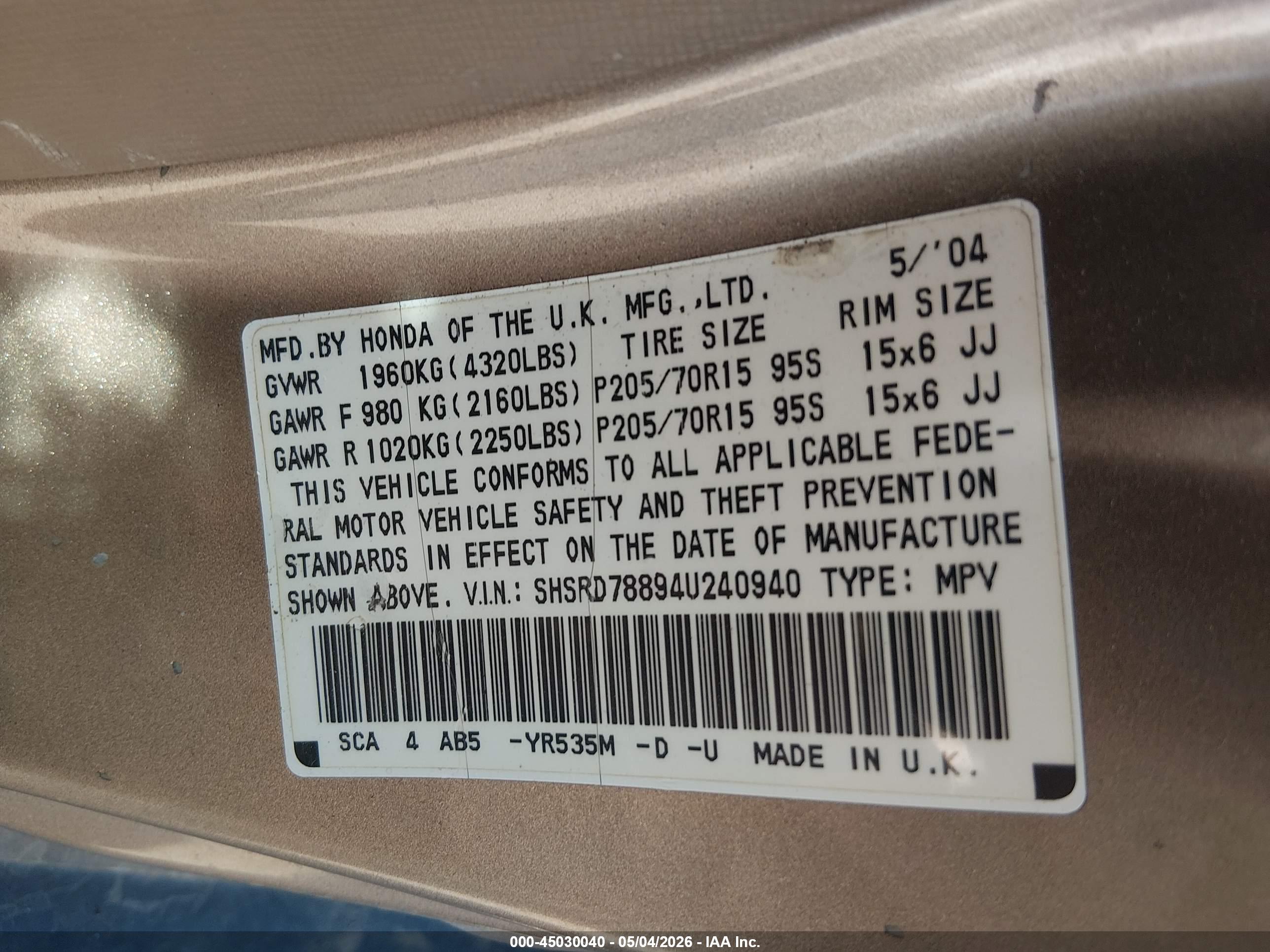 HONDA CR-V image 9