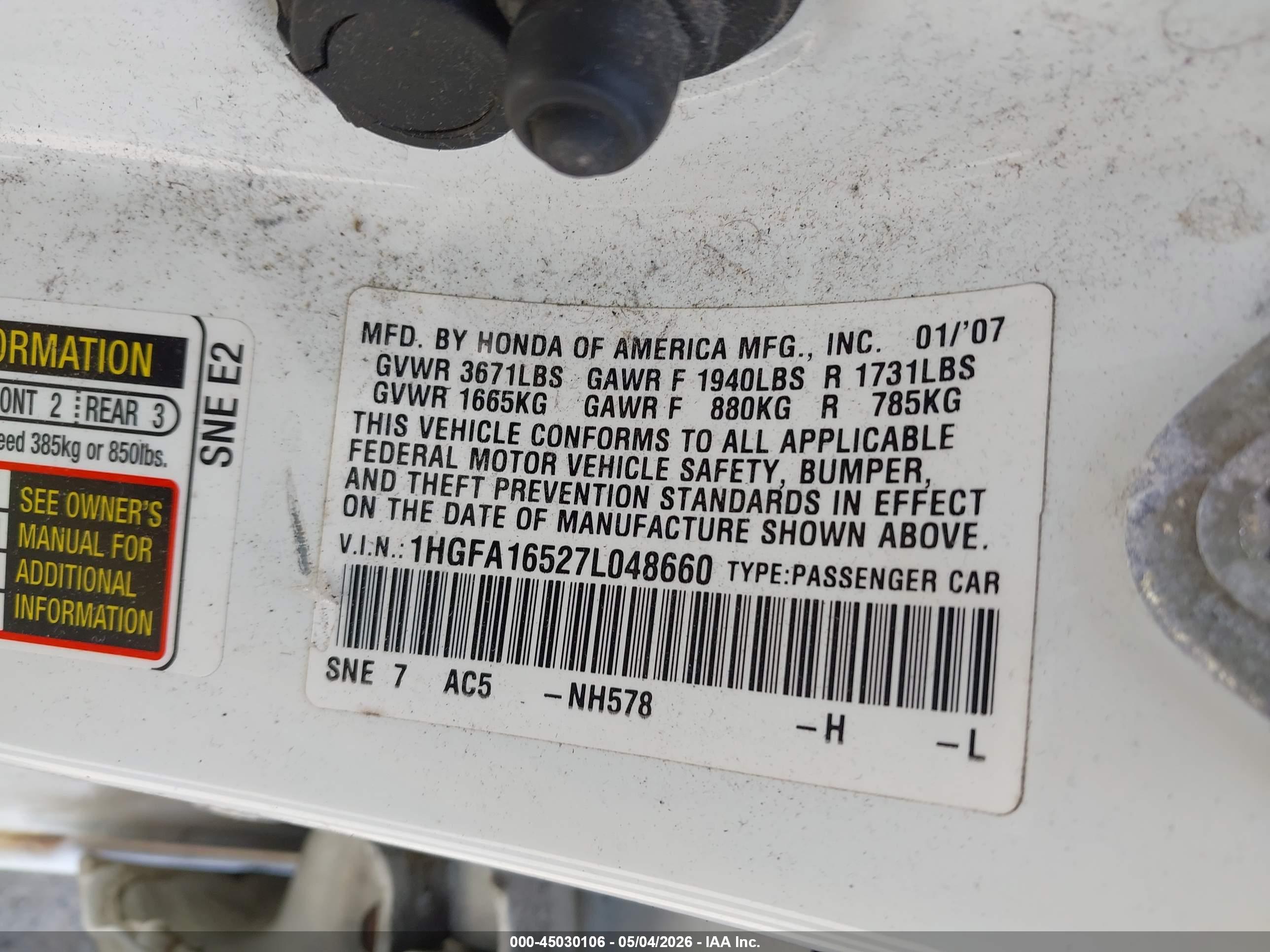 HONDA CIVIC image 9