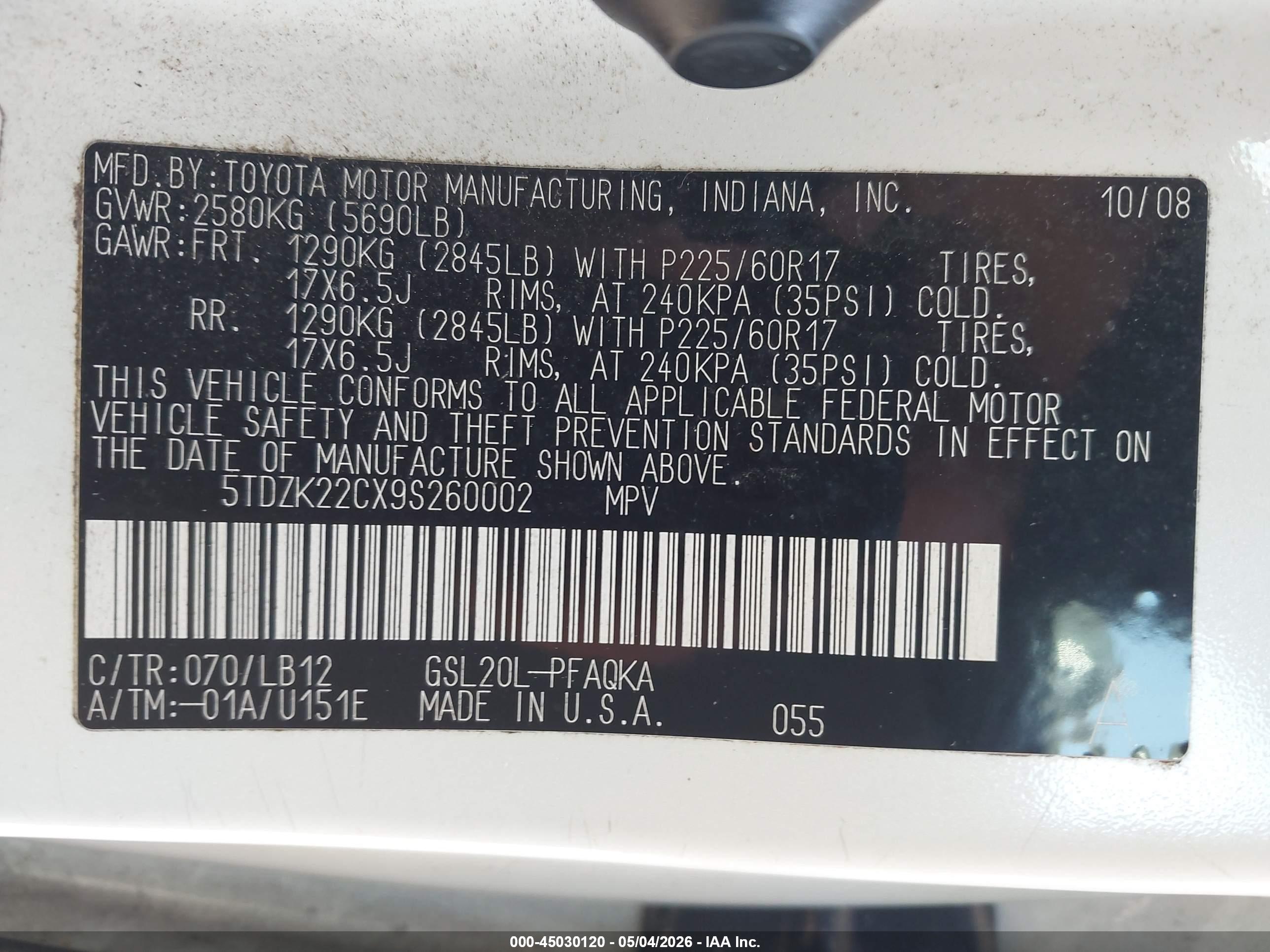 TOYOTA SIENNA image 9