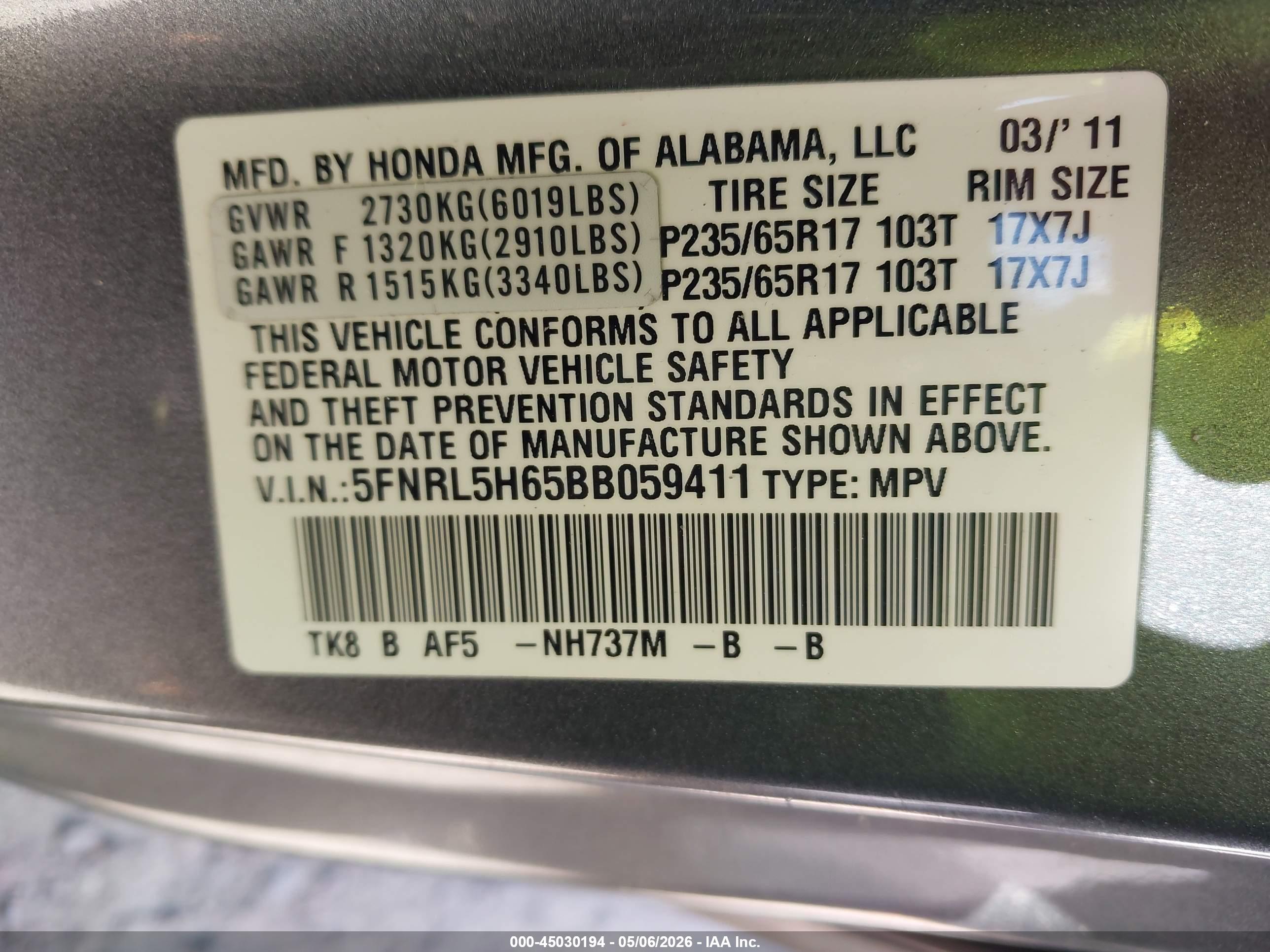 HONDA ODYSSEY image 9