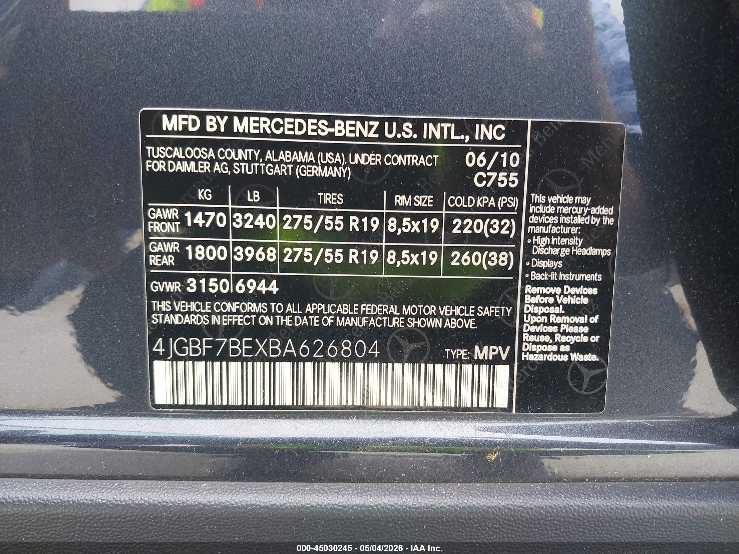 MERCEDES-BENZ GL image 9