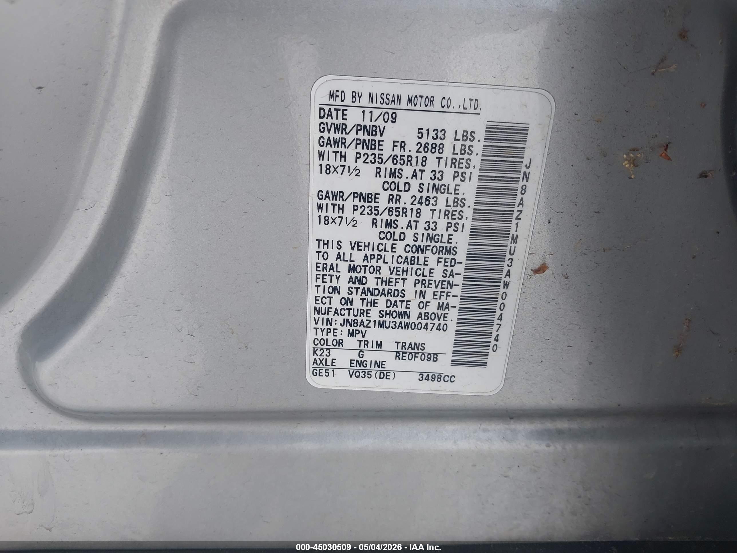 NISSAN MURANO image 9