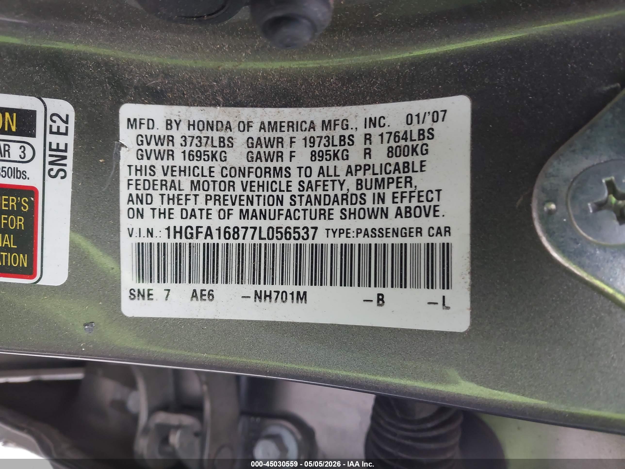 HONDA CIVIC image 9