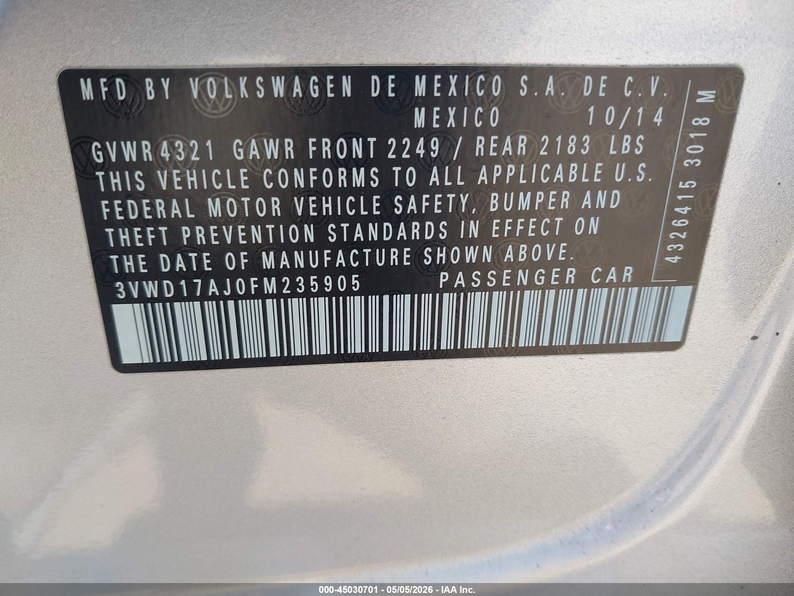 VOLKSWAGEN JETTA image 9