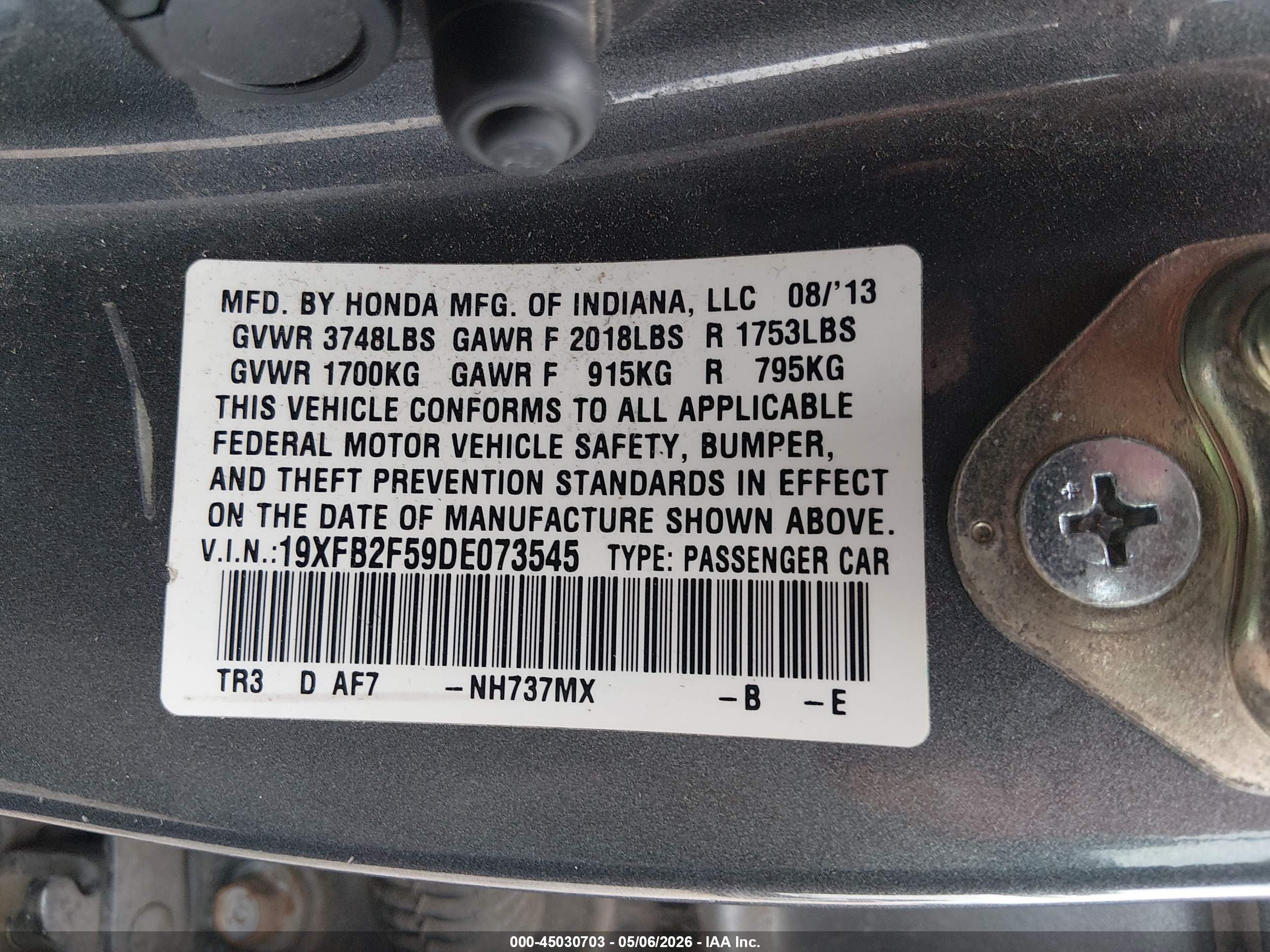 HONDA CIVIC image 9