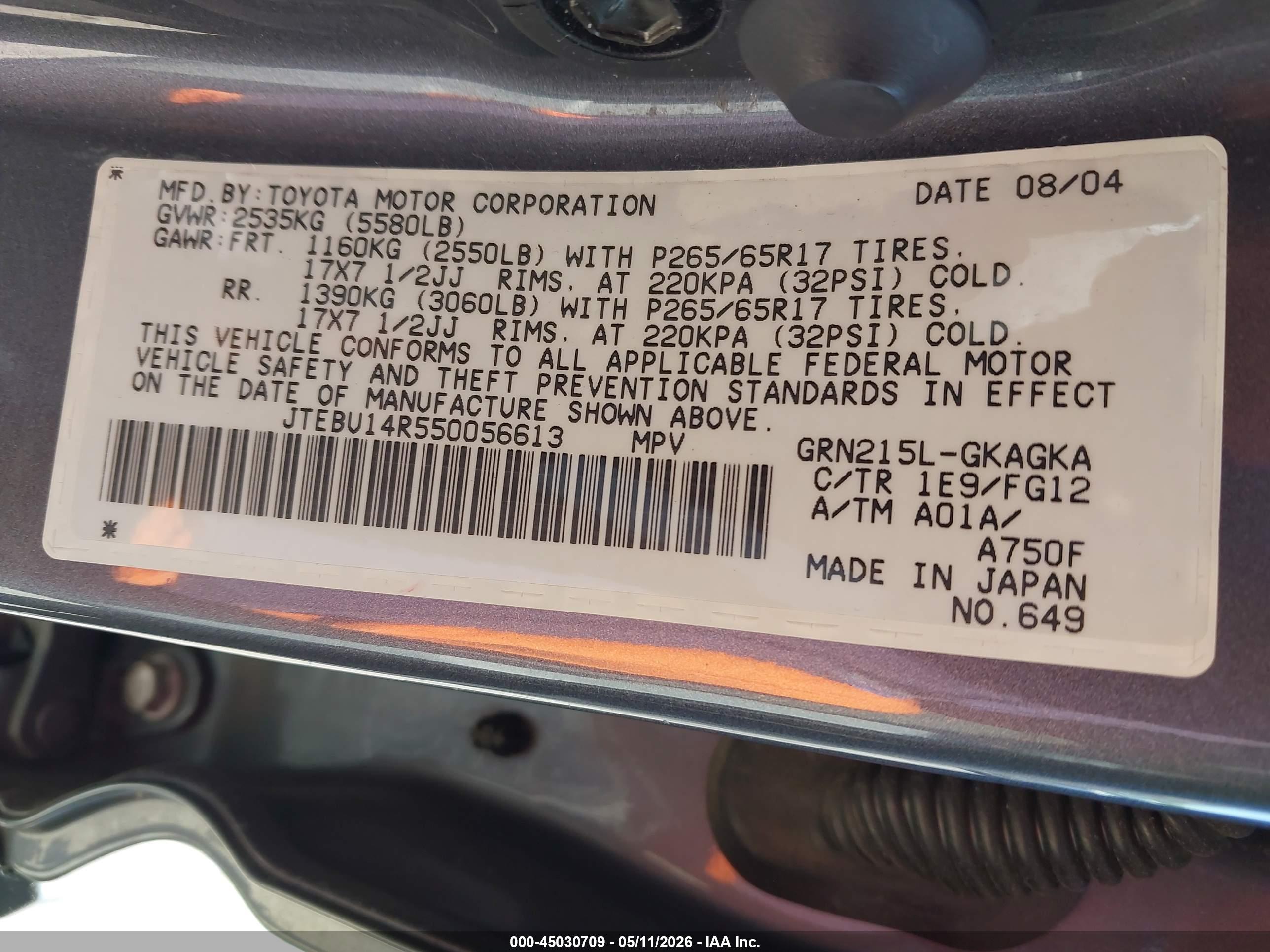 TOYOTA 4RUNNER image 9