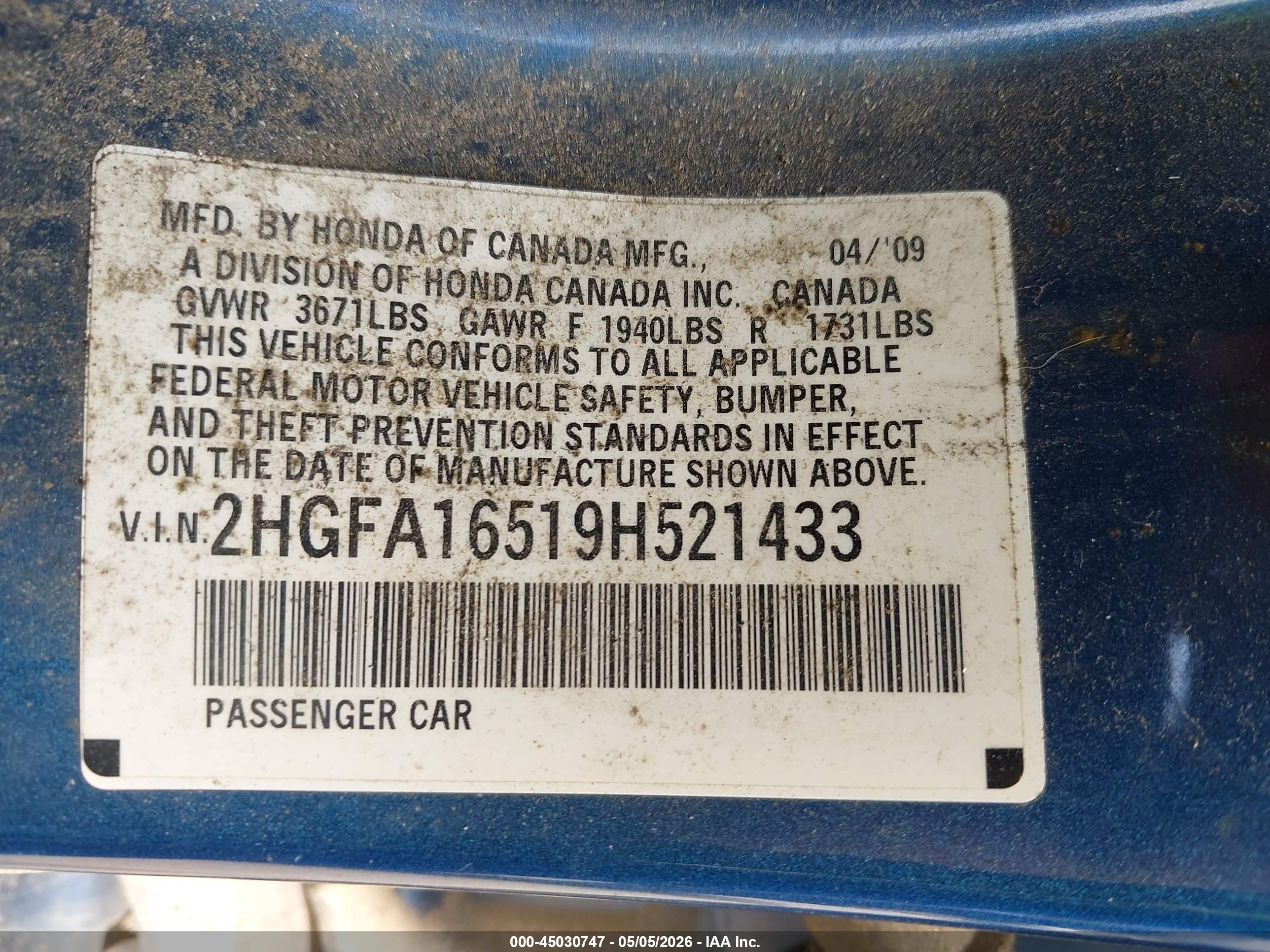 HONDA CIVIC image 9
