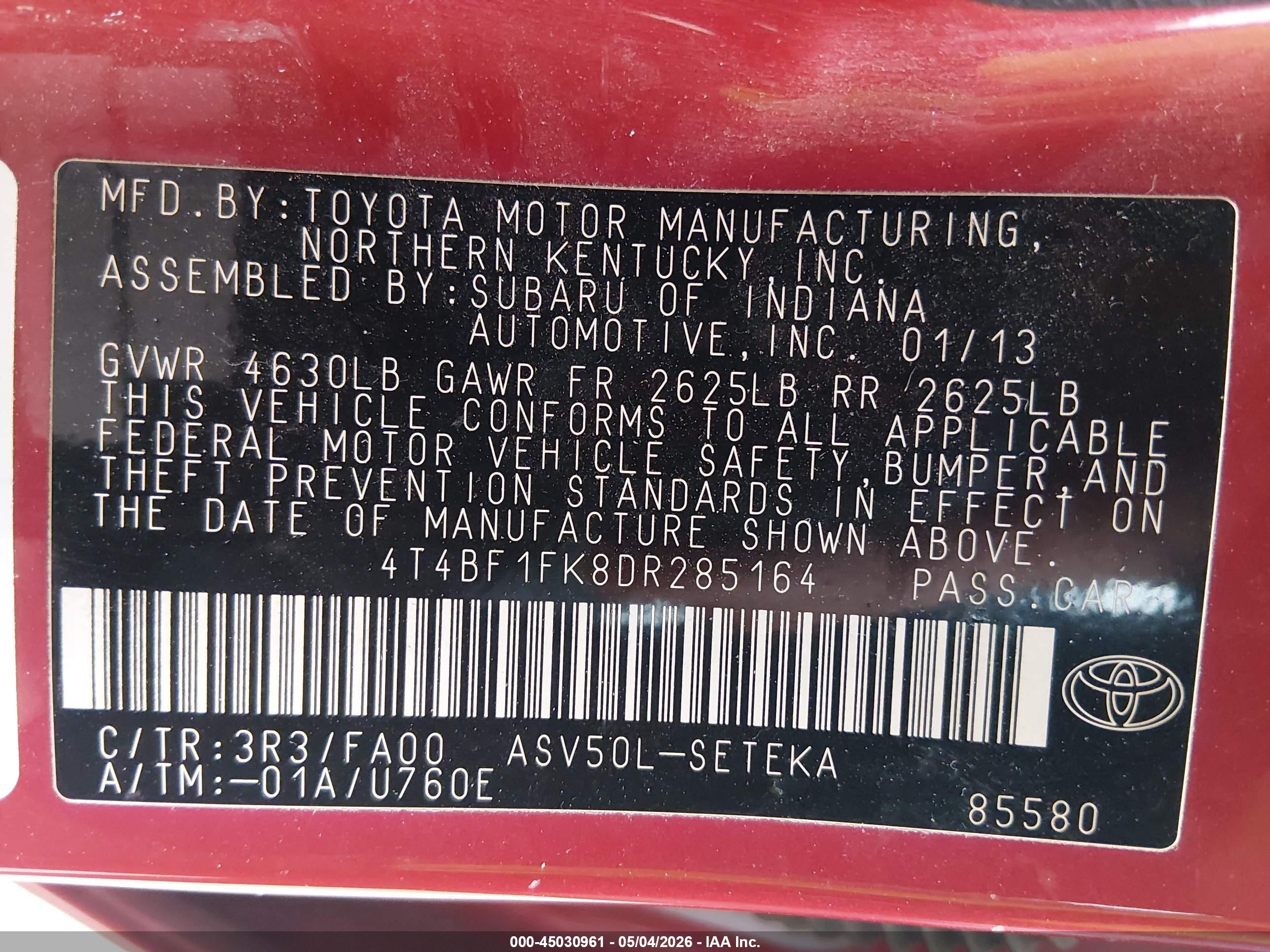 TOYOTA CAMRY image 9