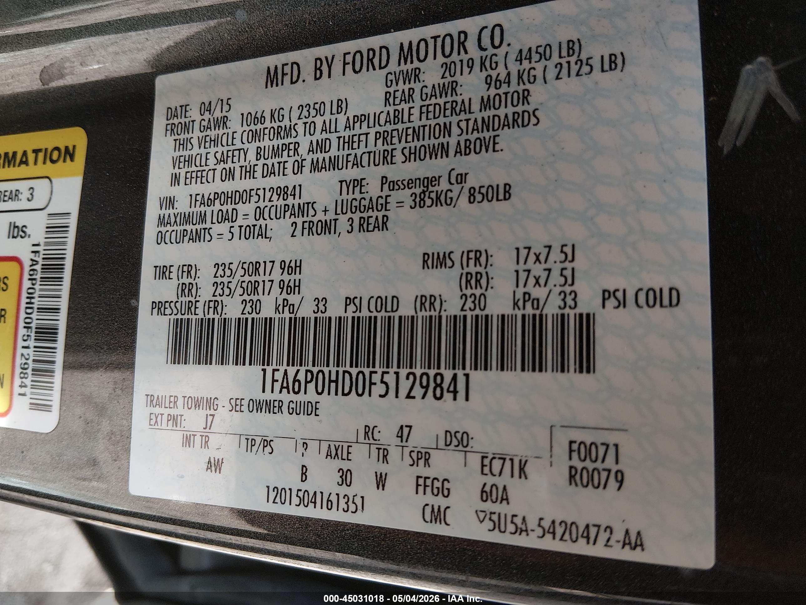 FORD FUSION image 9