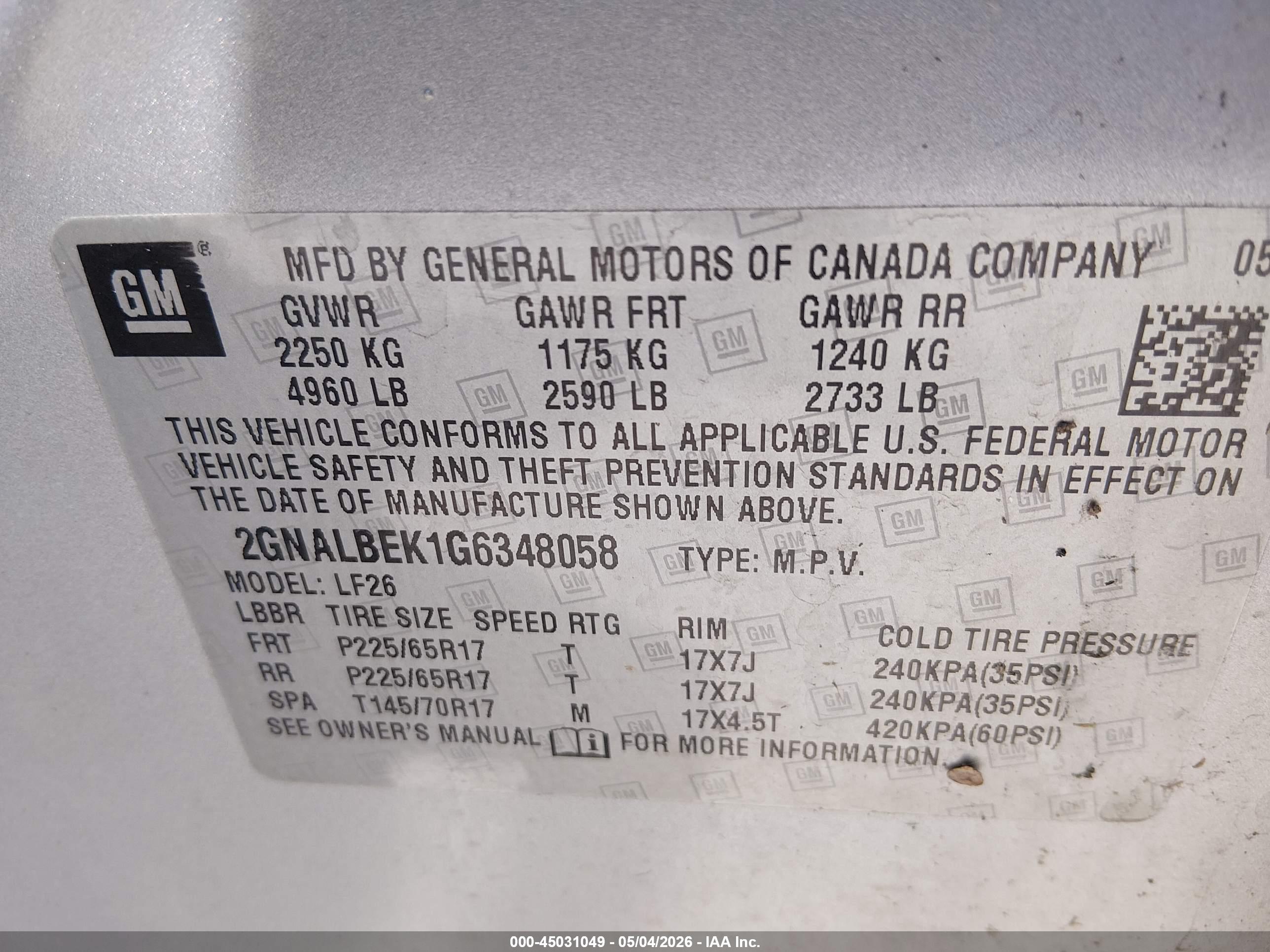 CHEVROLET EQUINOX image 9