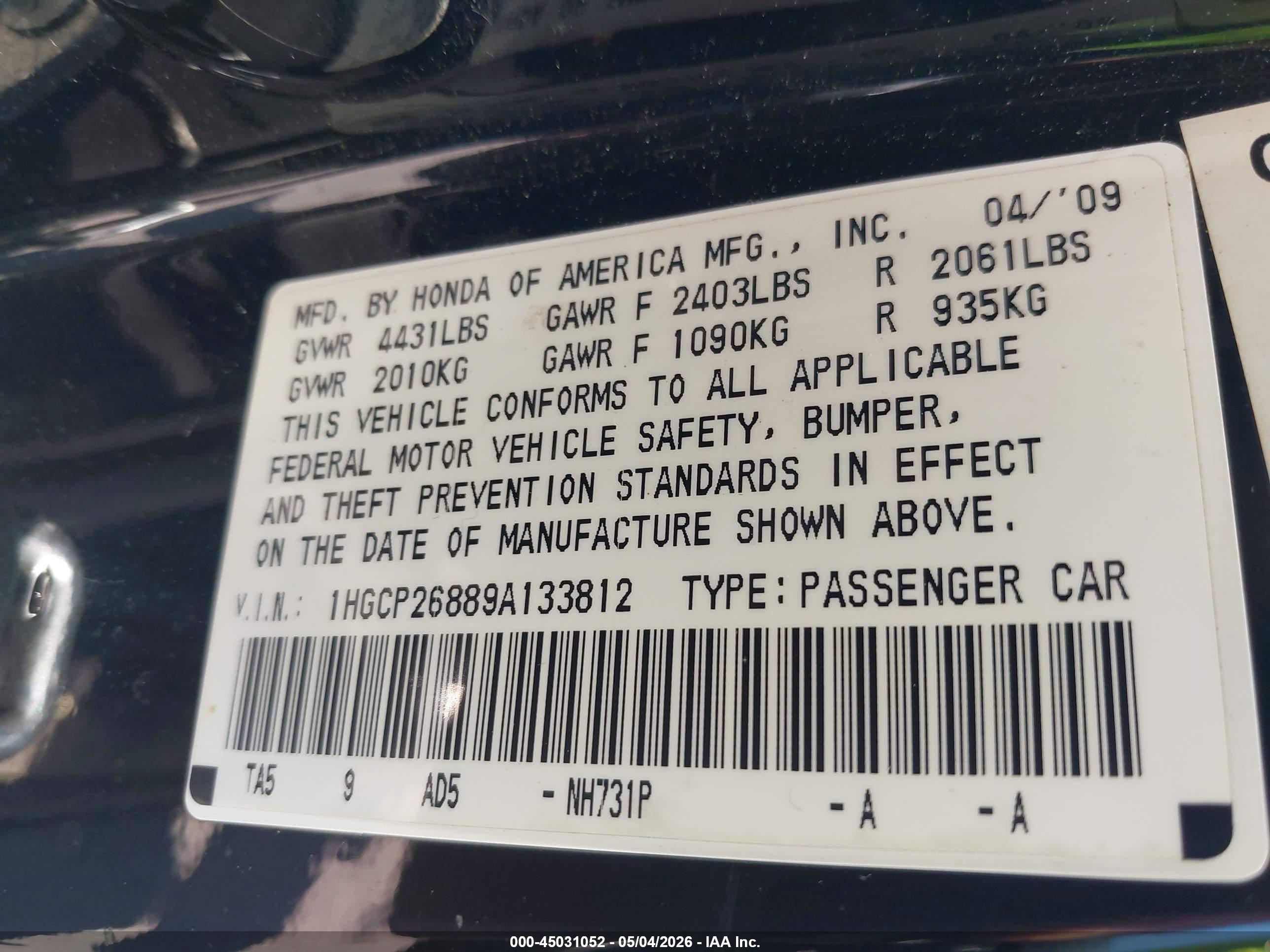 HONDA ACCORD image 9