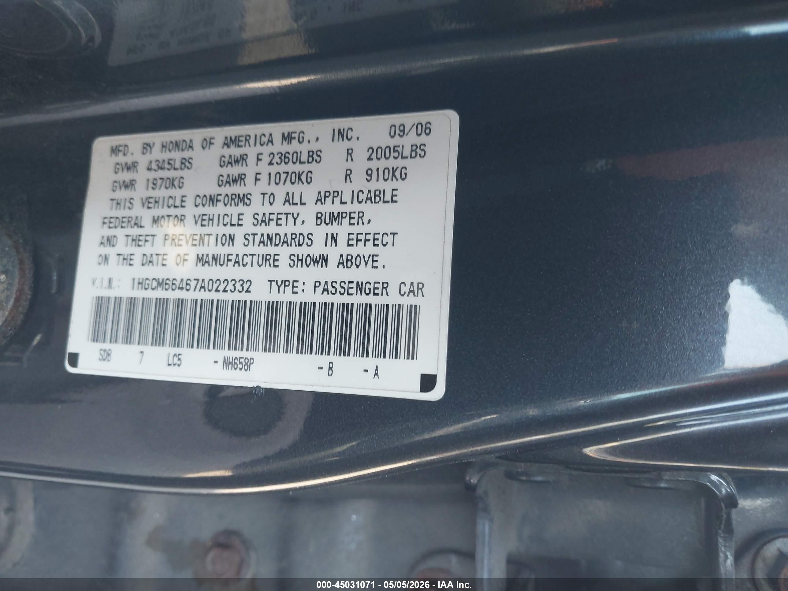 HONDA ACCORD image 9