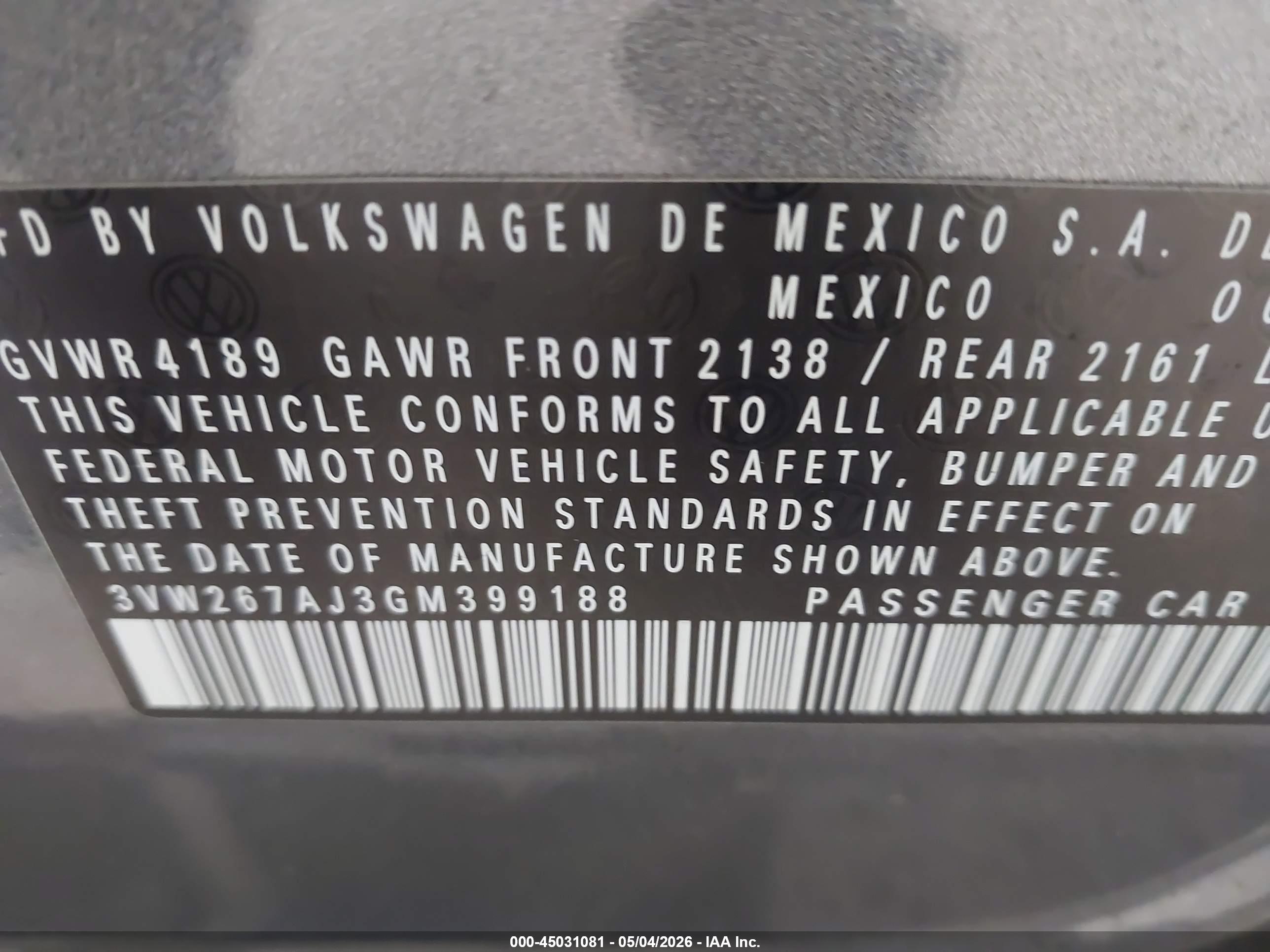 VOLKSWAGEN JETTA image 9