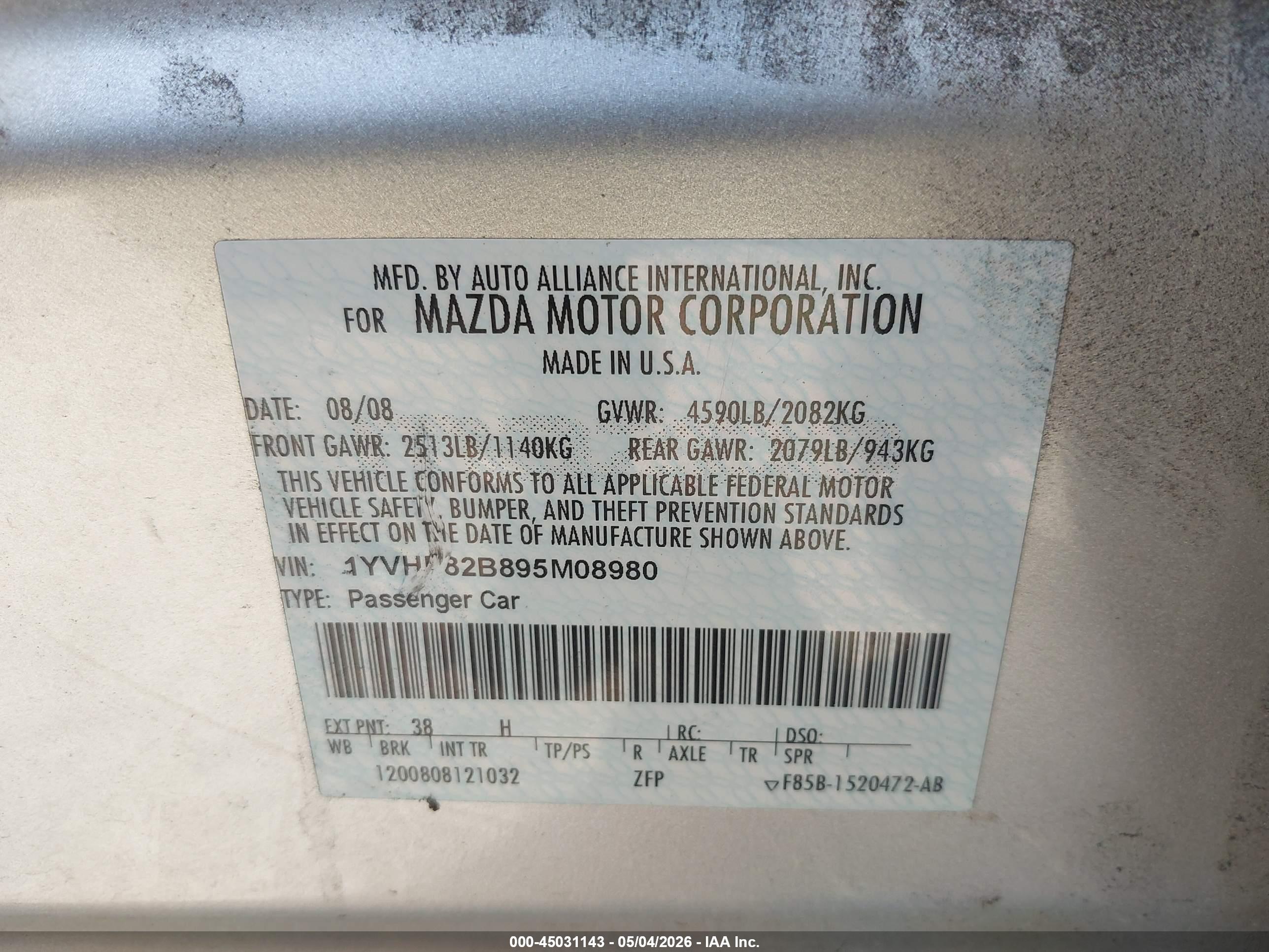 MAZDA MAZDA6 image 9