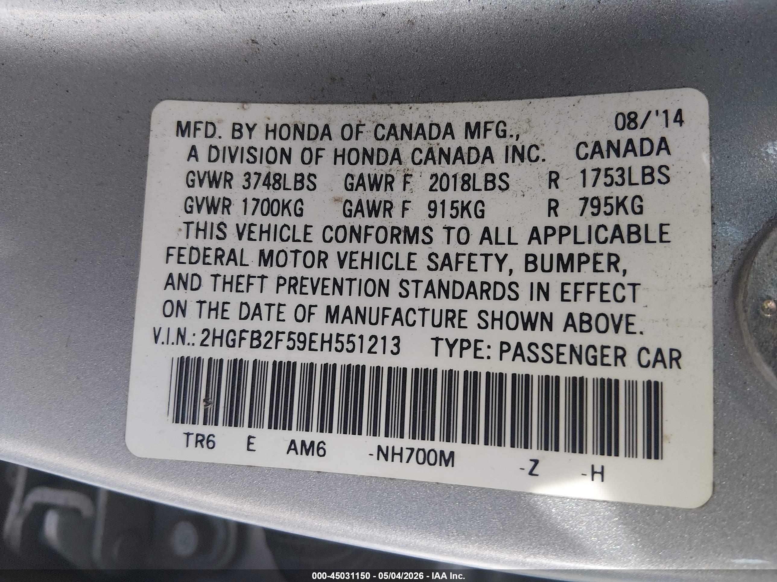 HONDA CIVIC image 9