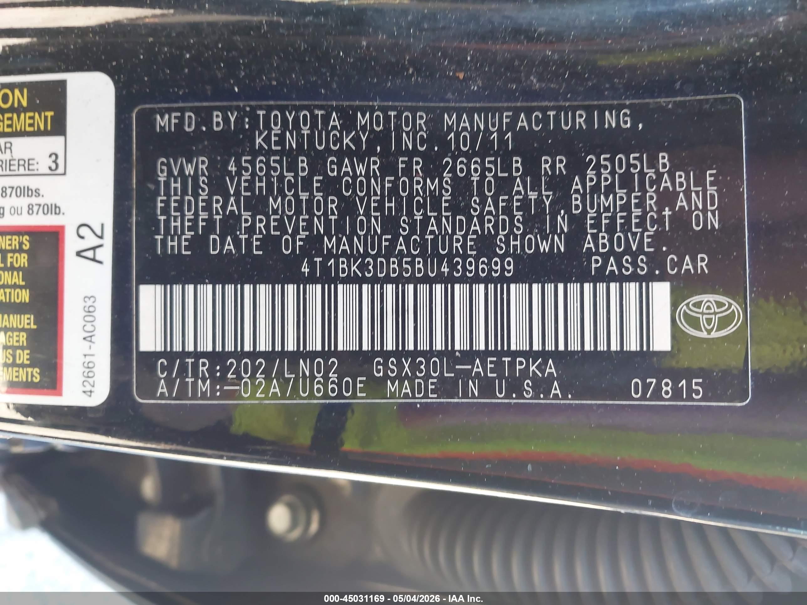 TOYOTA AVALON image 9