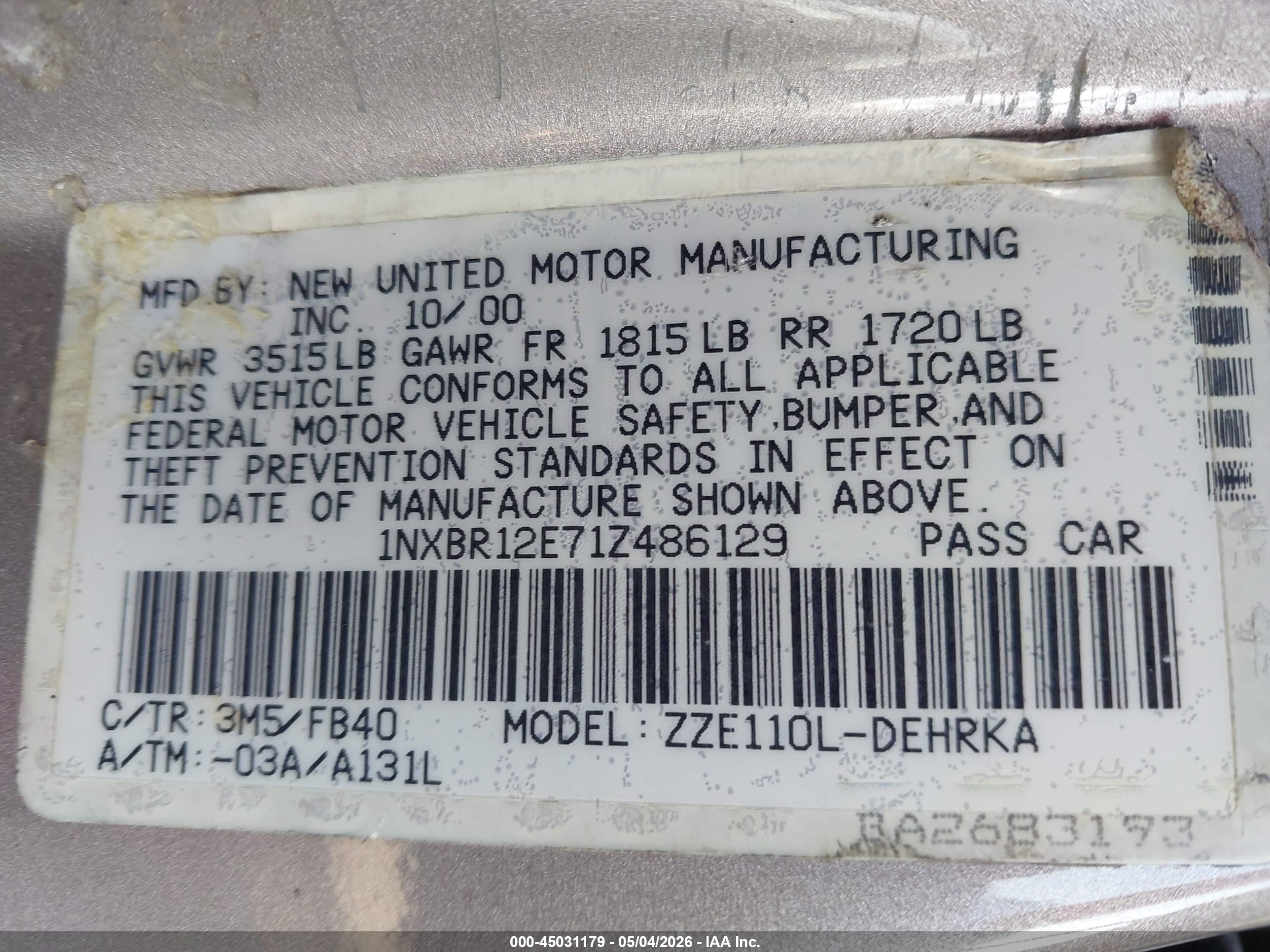 TOYOTA COROLLA image 9