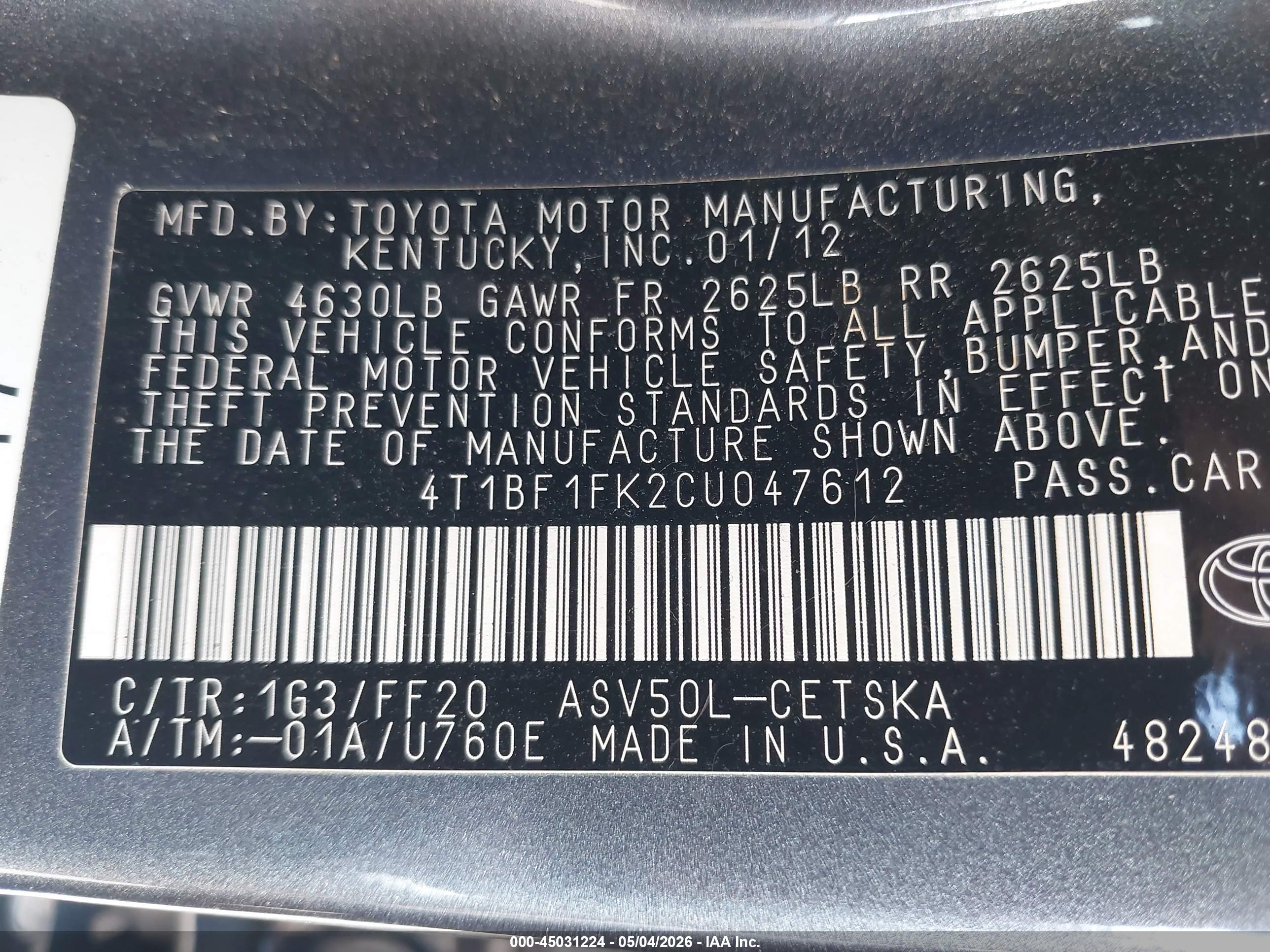 TOYOTA CAMRY image 9