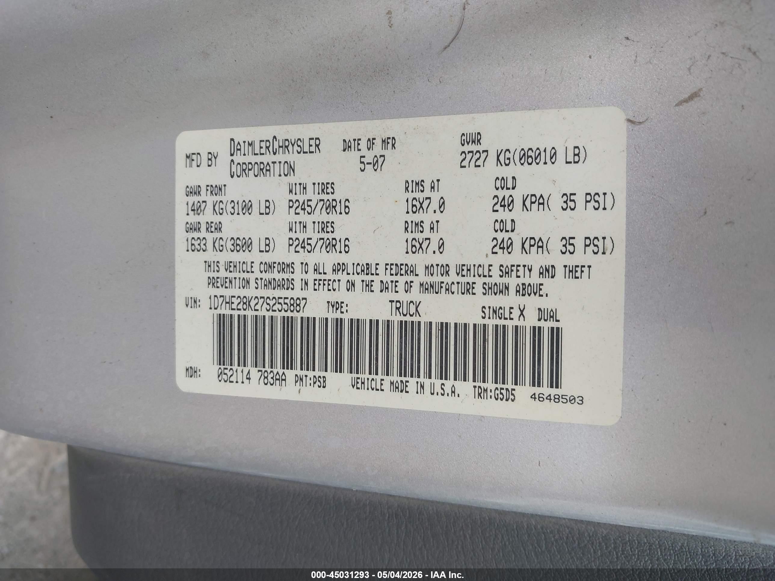 DODGE DAKOTA image 9
