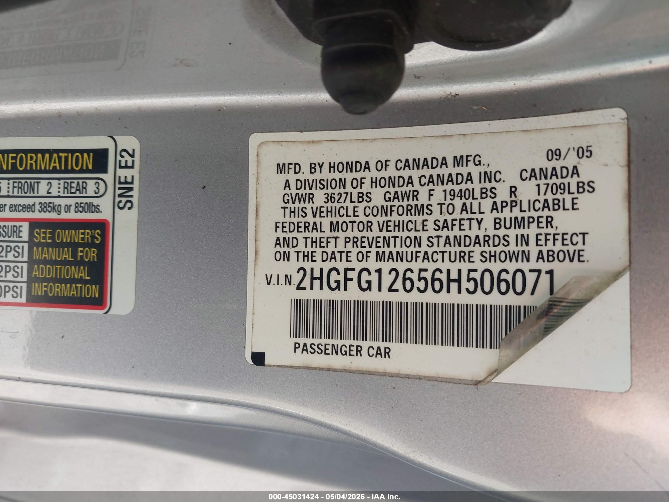 HONDA CIVIC image 9