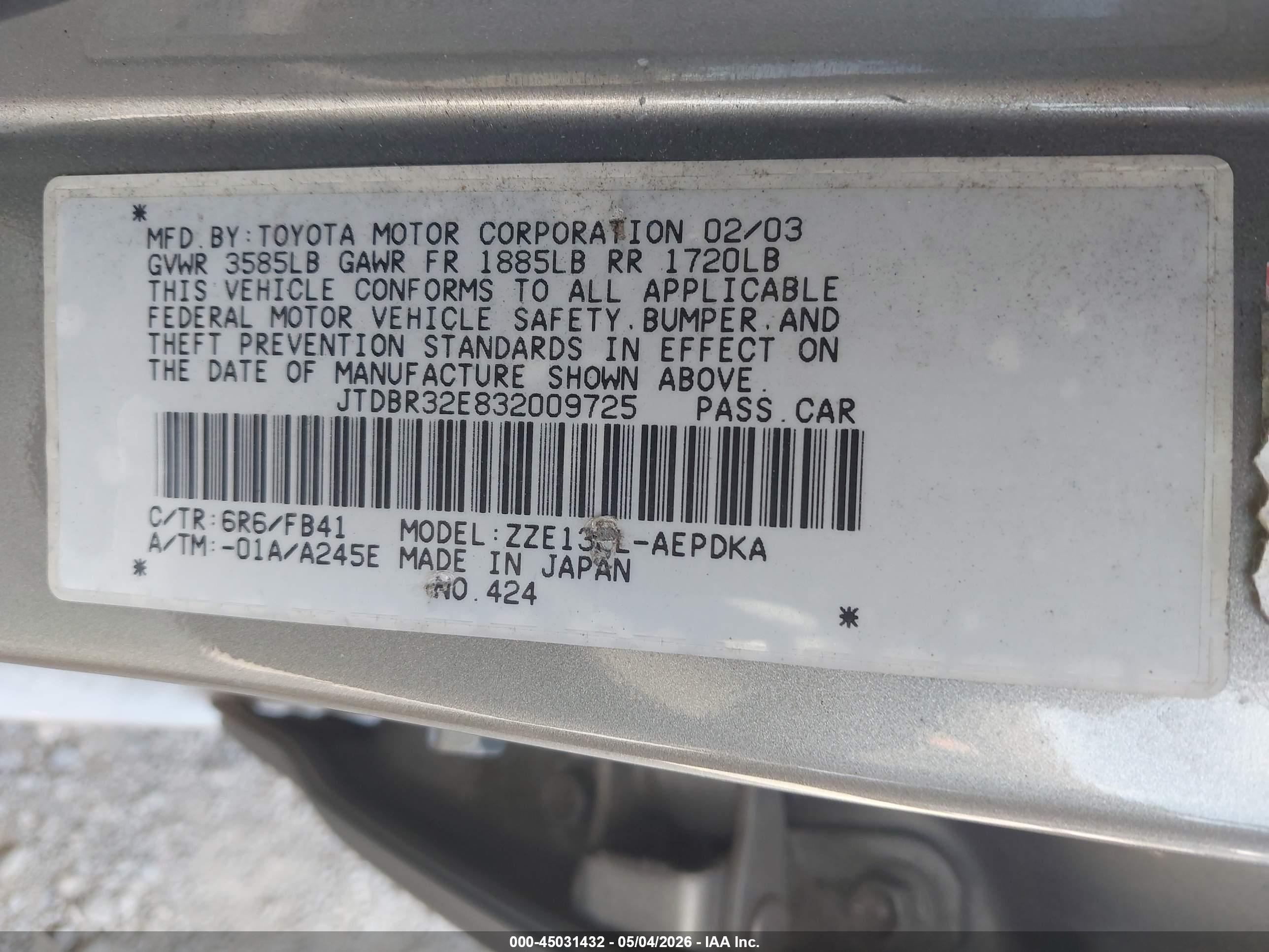 TOYOTA COROLLA image 9