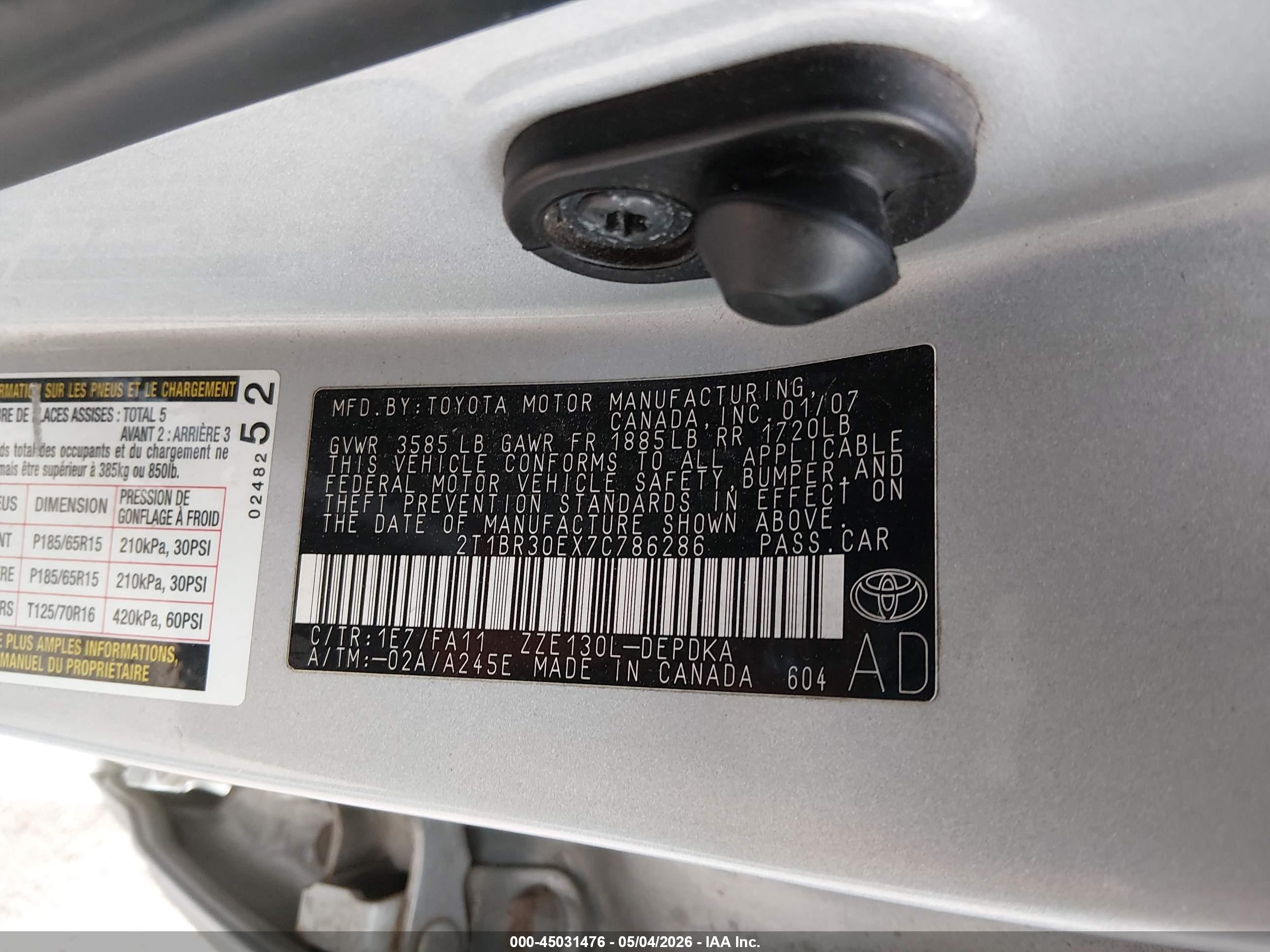 TOYOTA COROLLA image 9