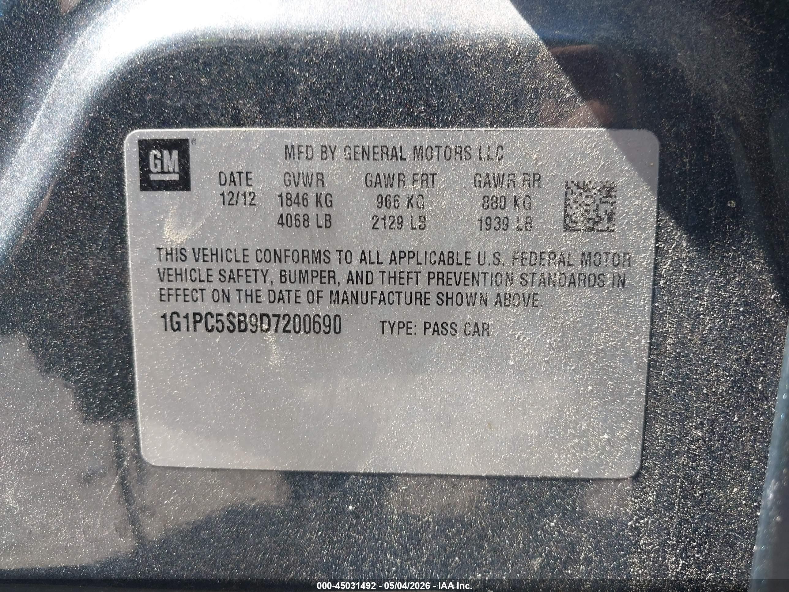 CHEVROLET CRUZE image 9