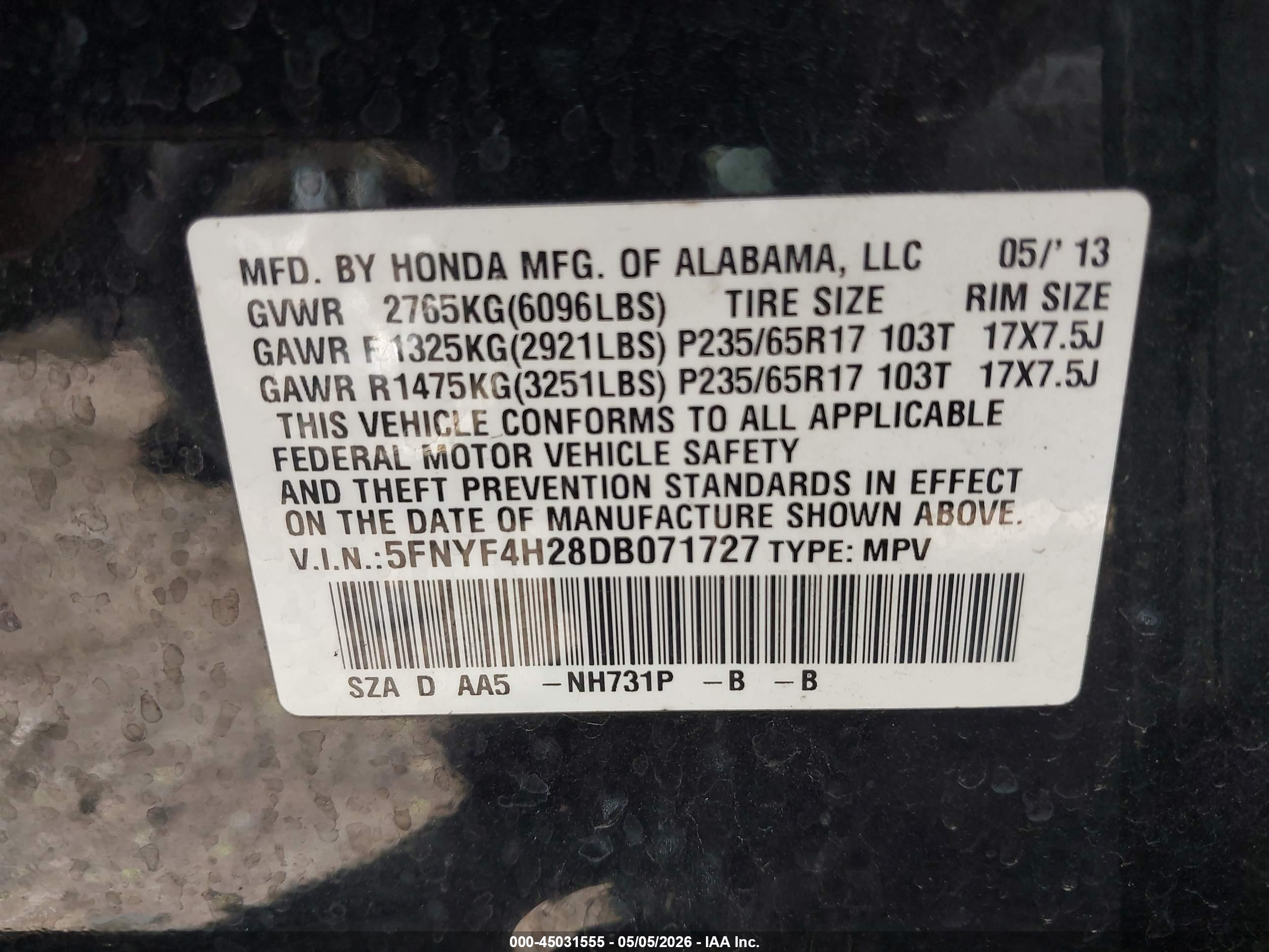 HONDA PILOT image 9