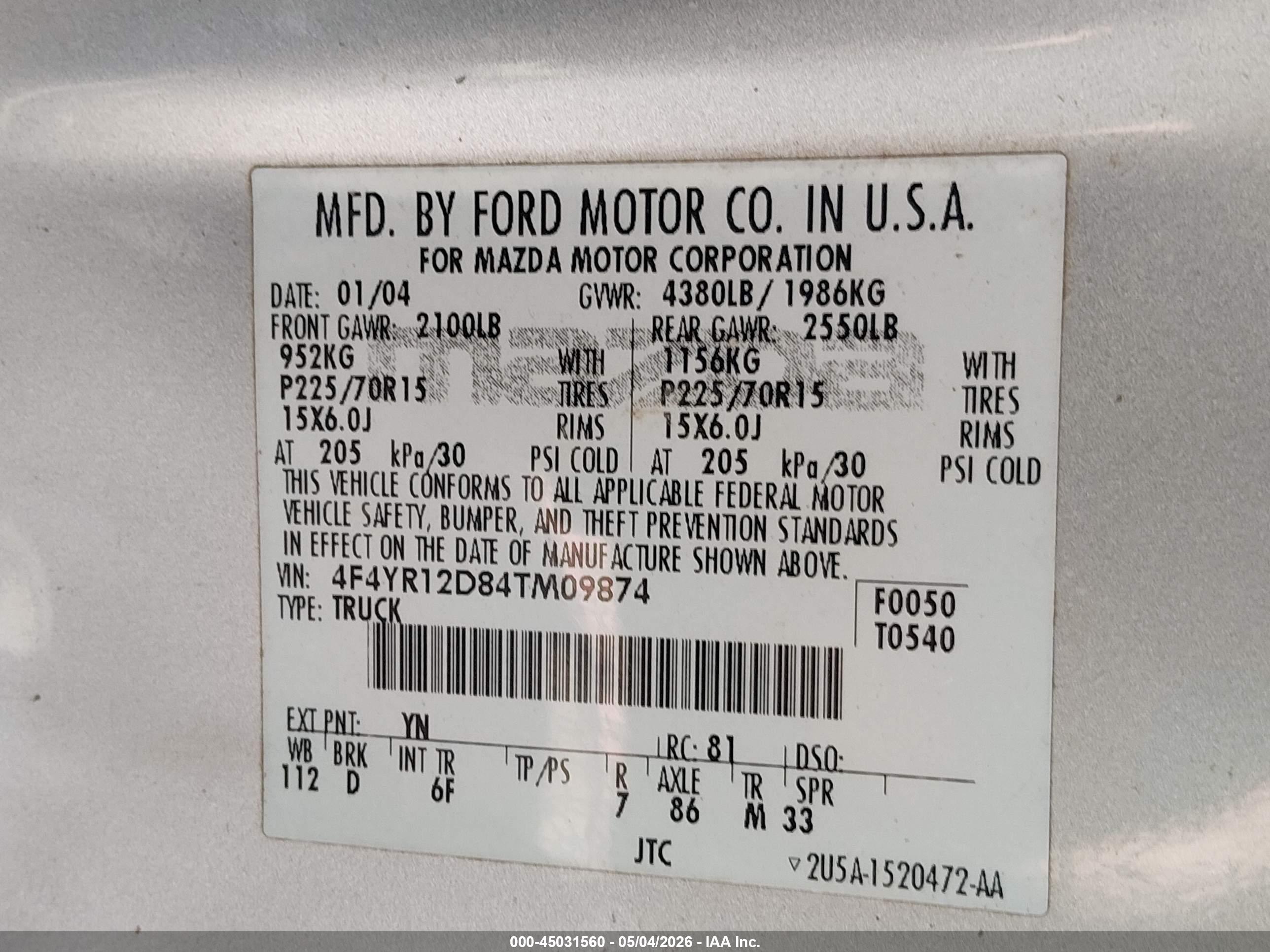 MAZDA B2300 image 9