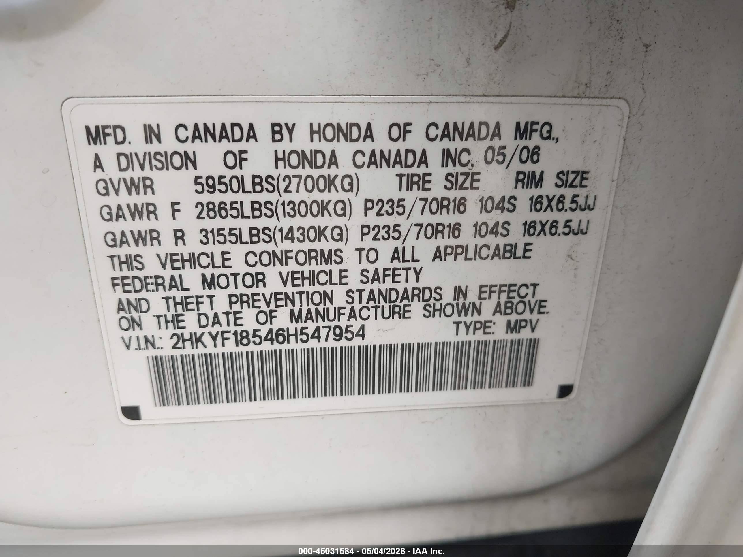 HONDA PILOT image 9