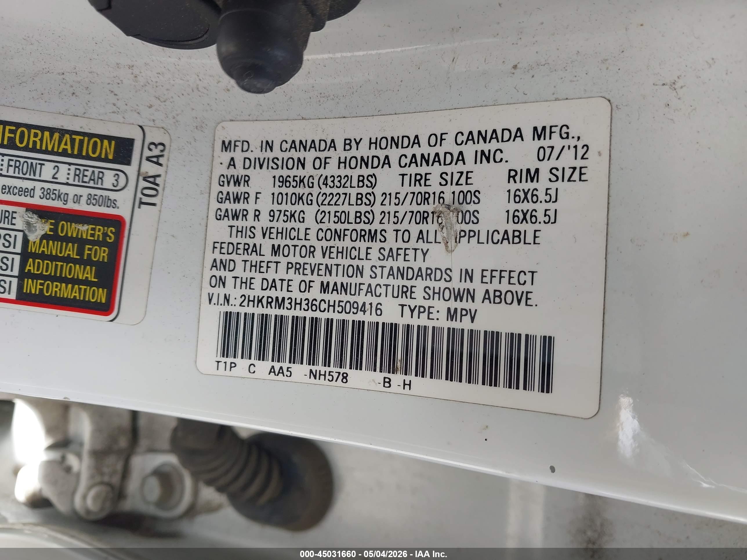 HONDA CR-V image 9
