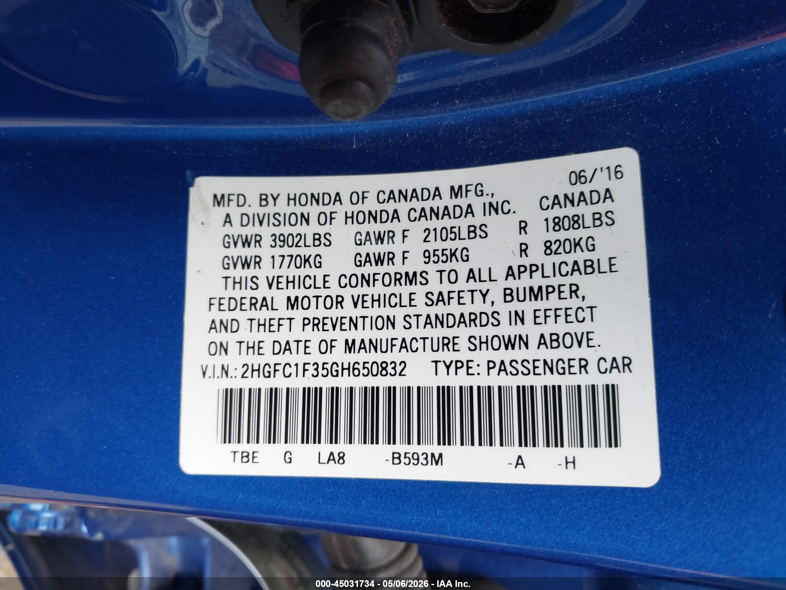 HONDA CIVIC image 9