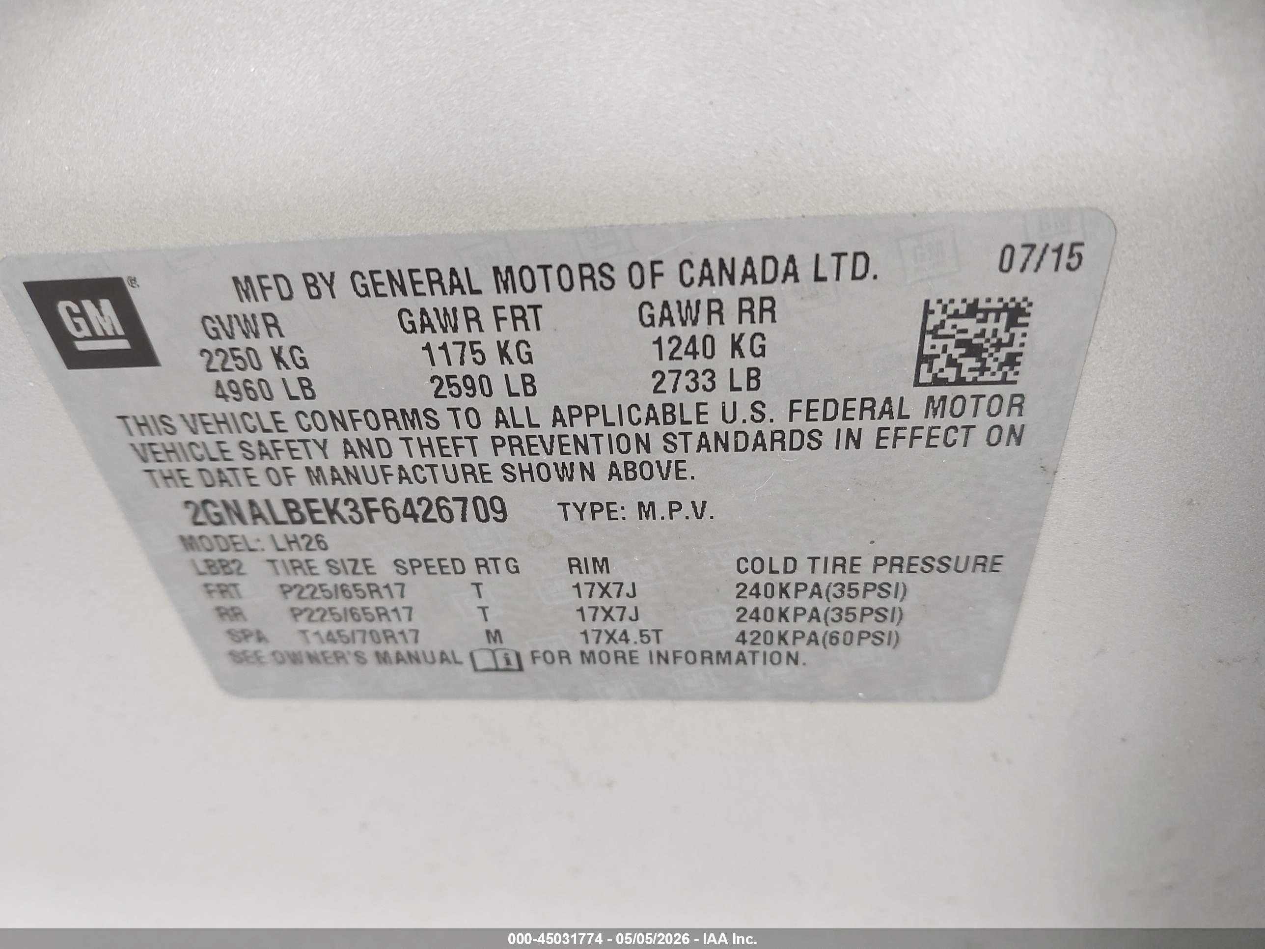 CHEVROLET EQUINOX image 9