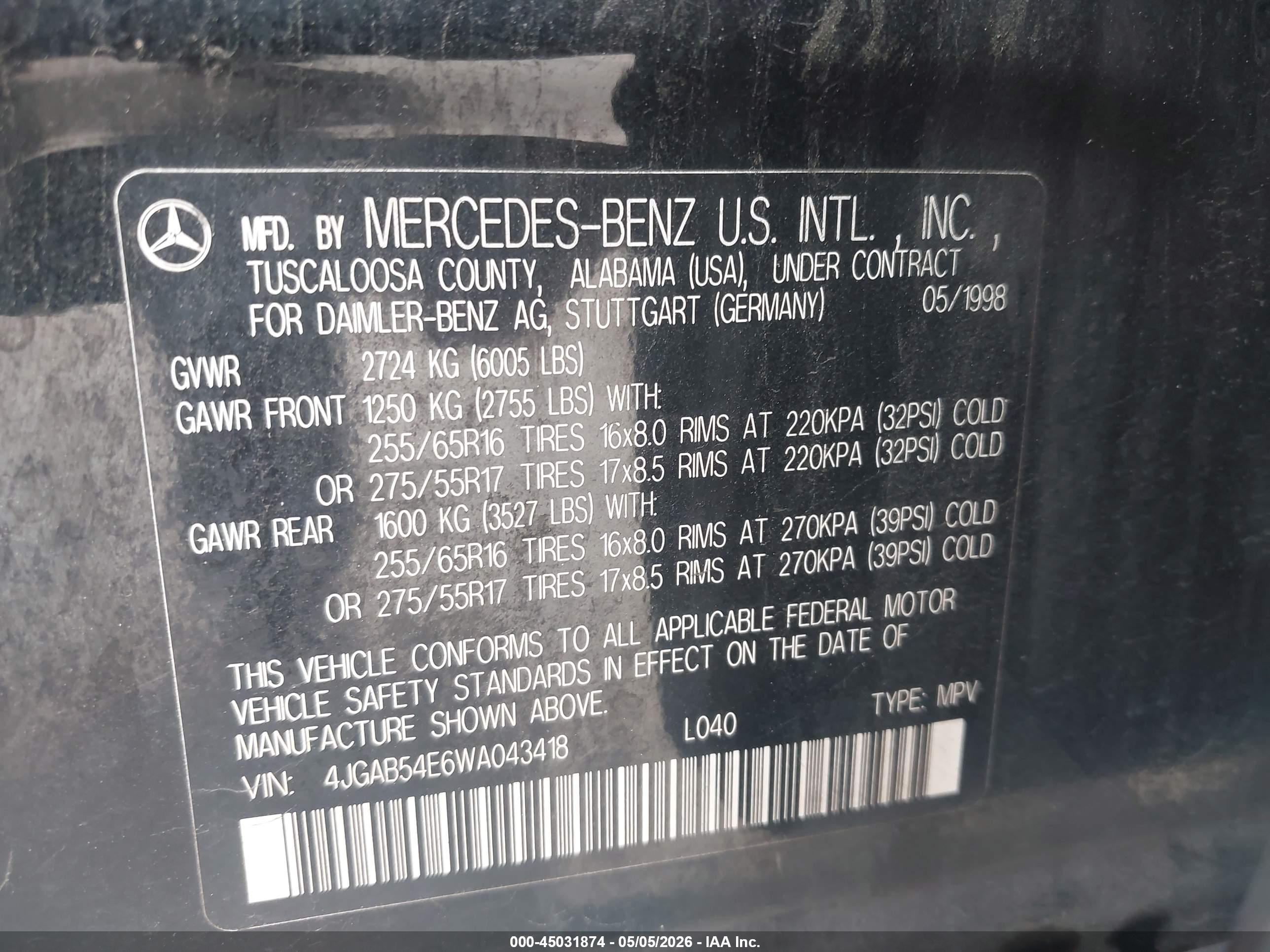 MERCEDES-BENZ ML image 9