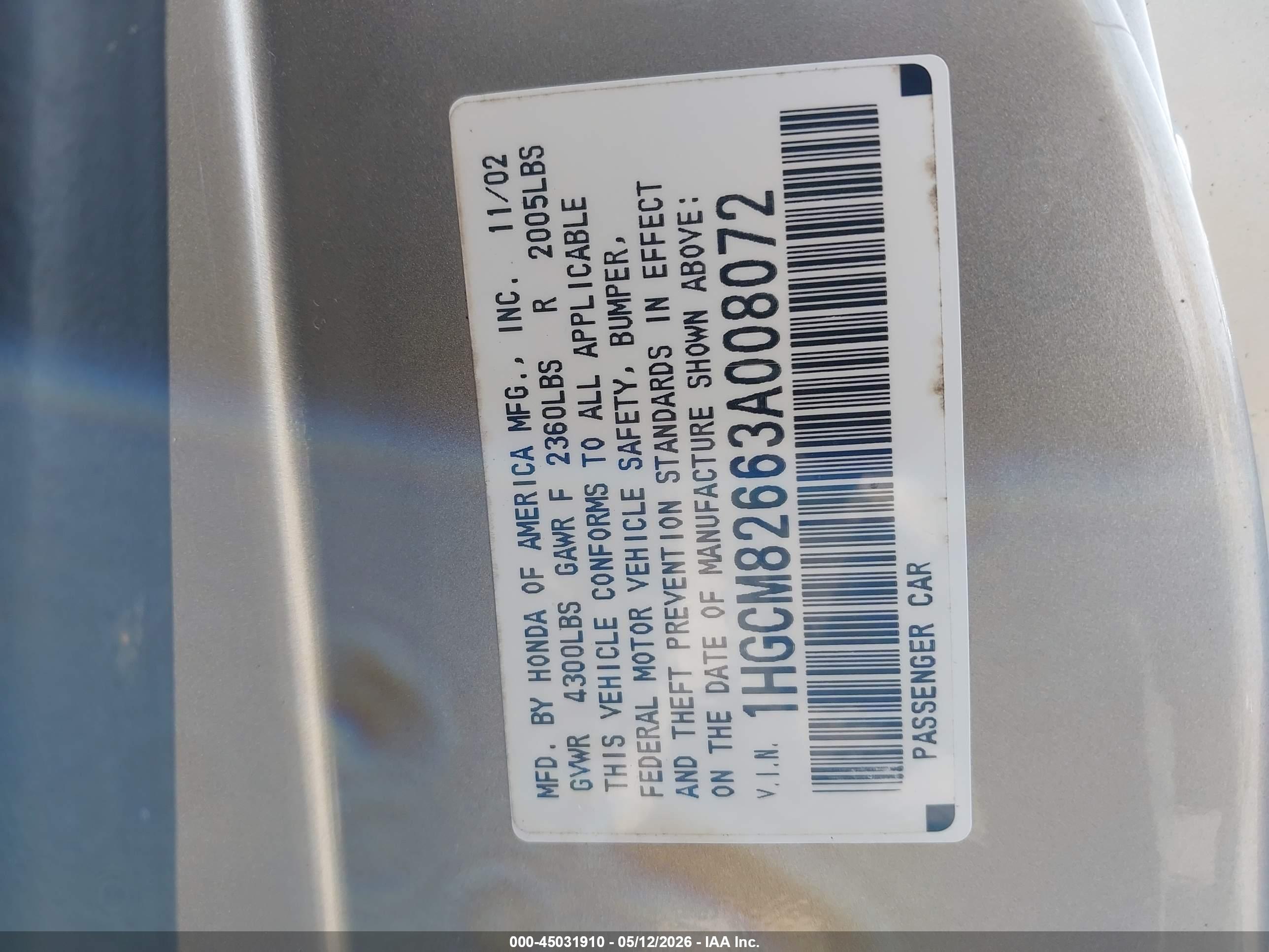 HONDA ACCORD image 9