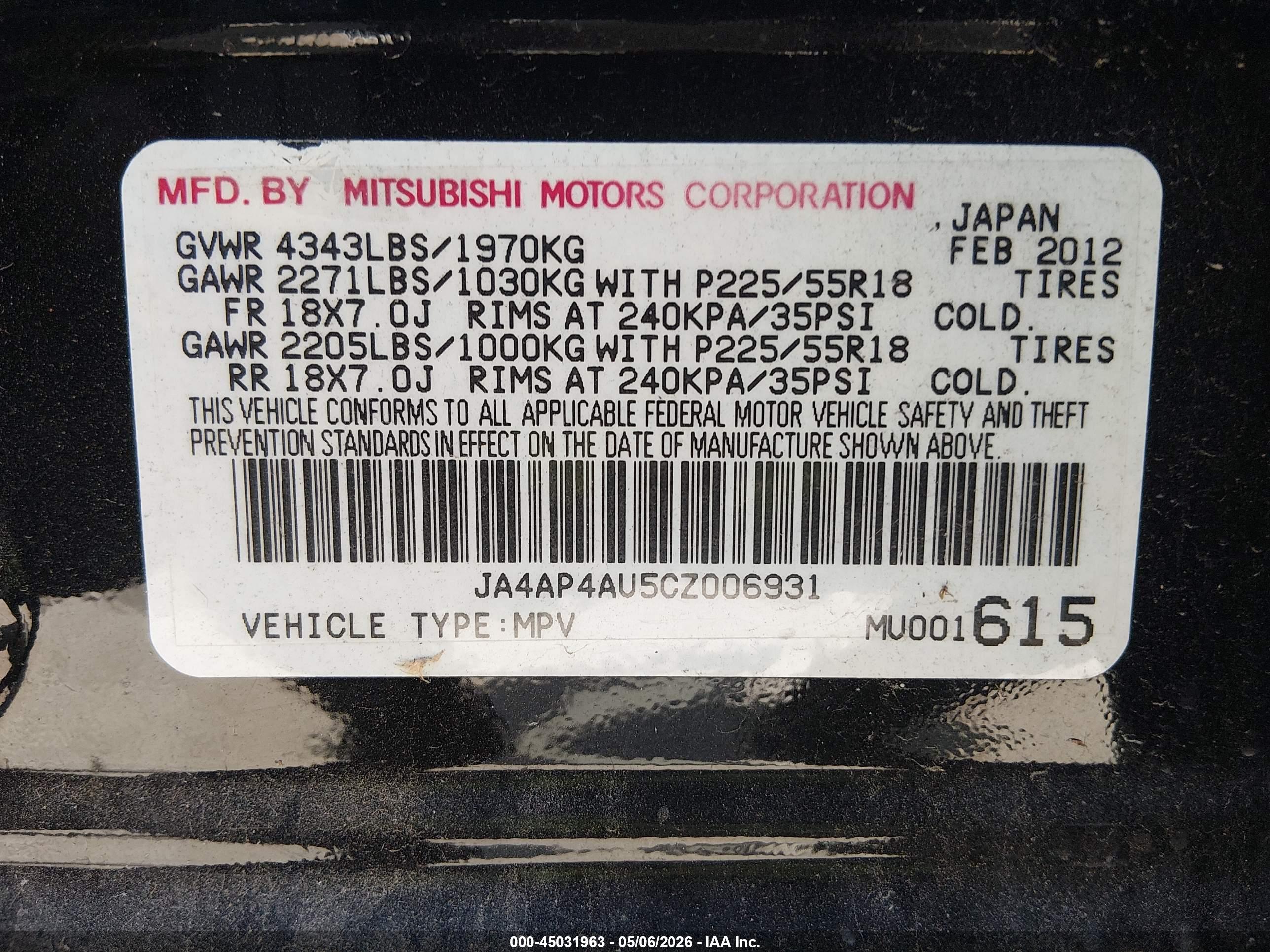MITSUBISHI OUTLANDER image 9