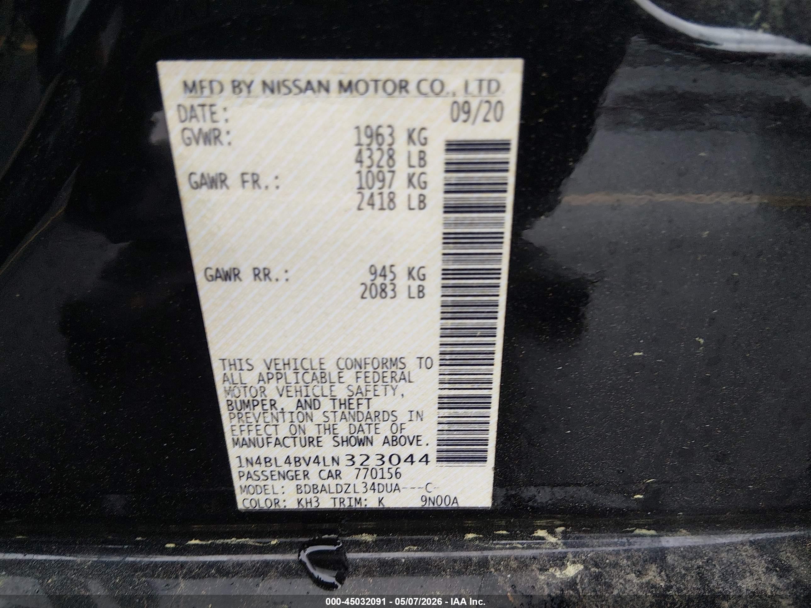 NISSAN ALTIMA image 9