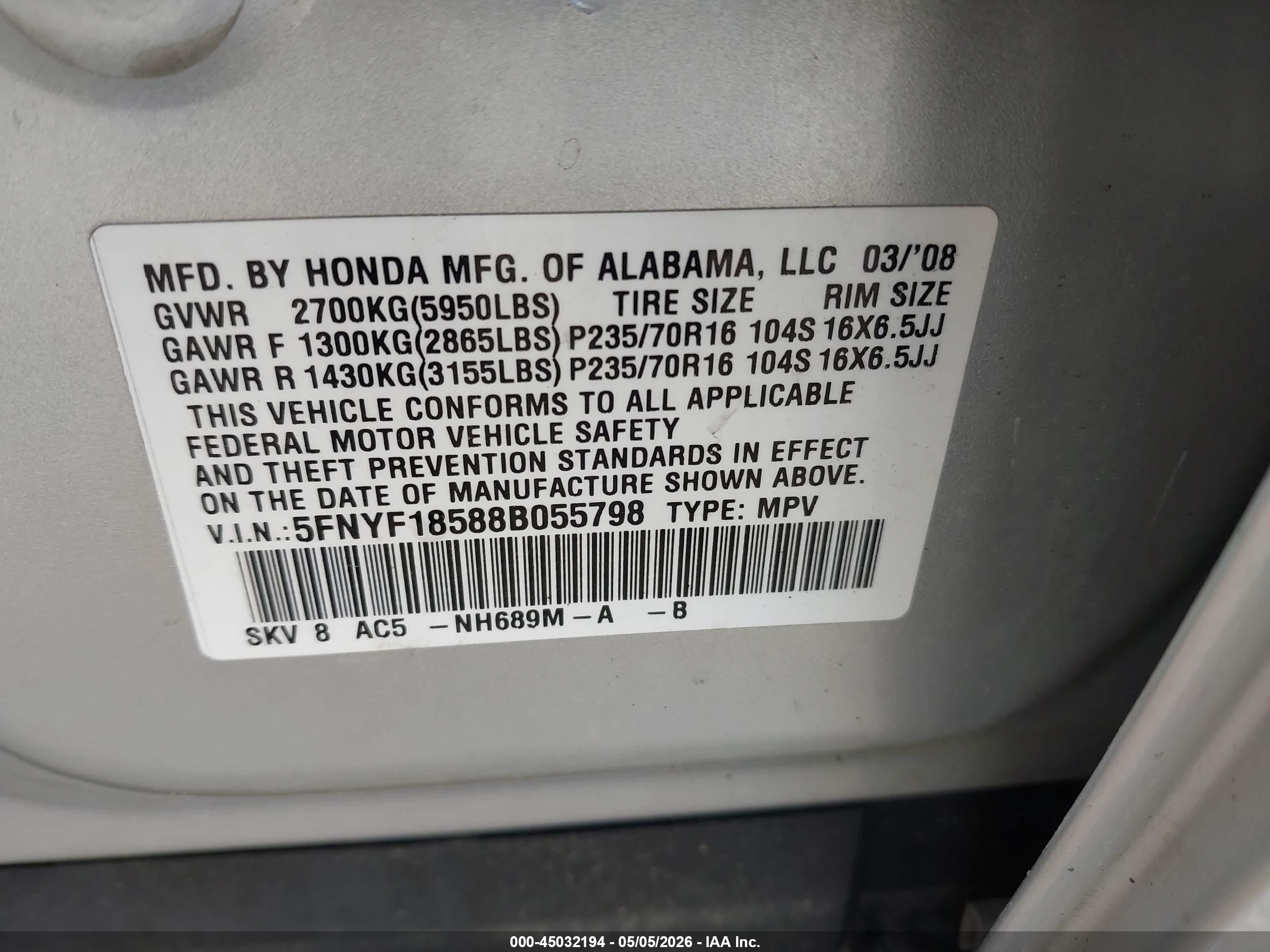 HONDA PILOT image 9