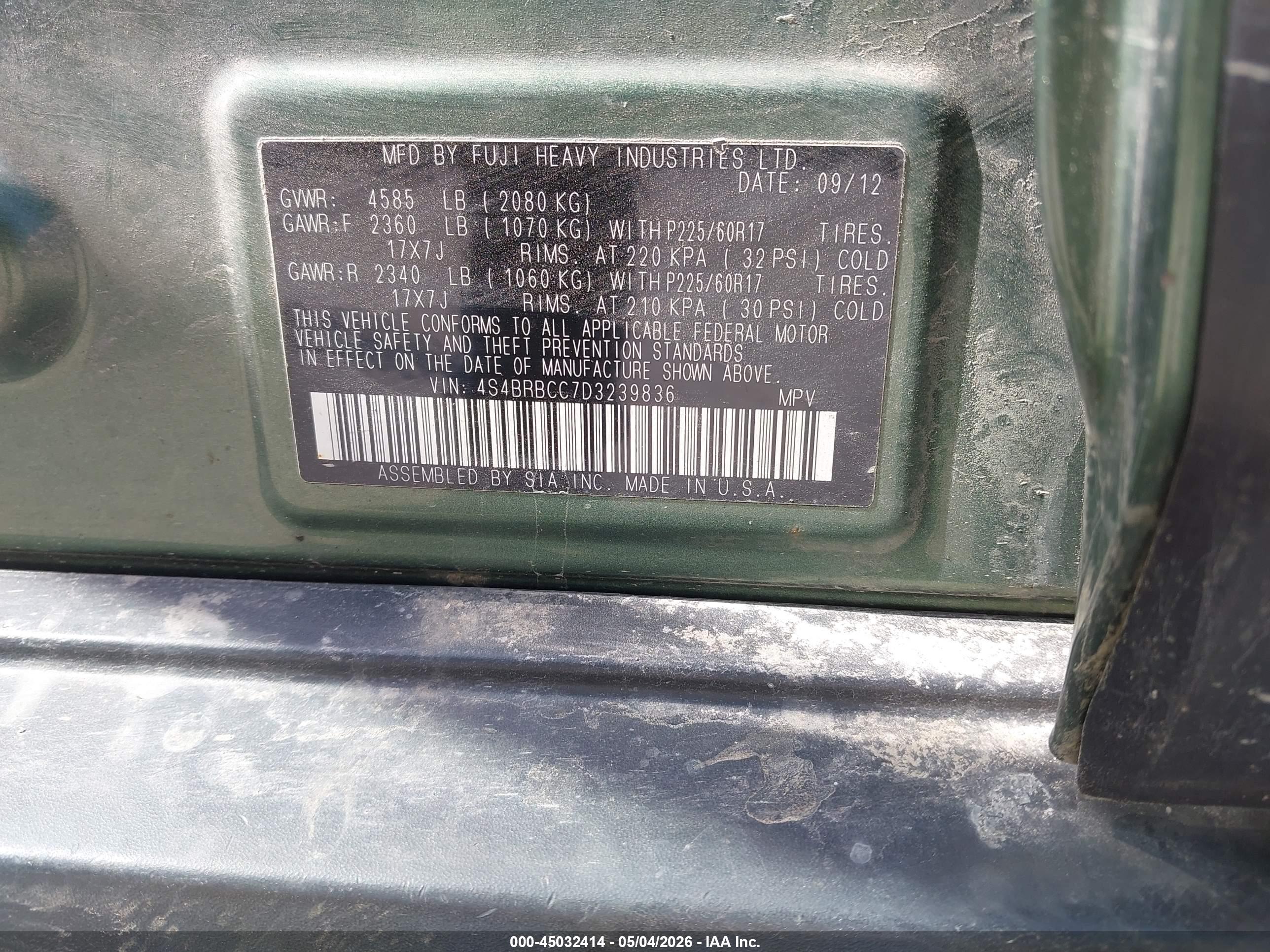 SUBARU OUTBACK image 9