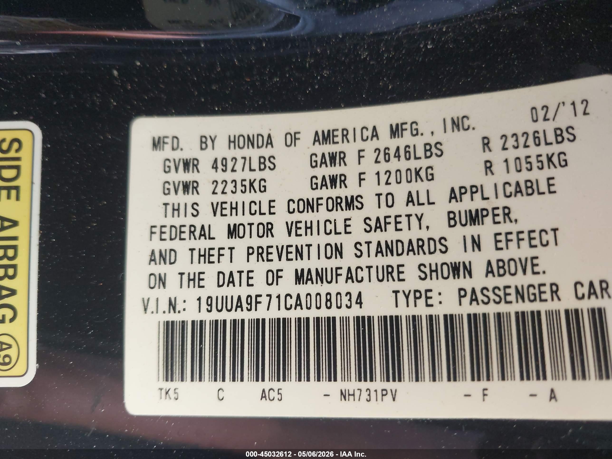 ACURA TL image 9