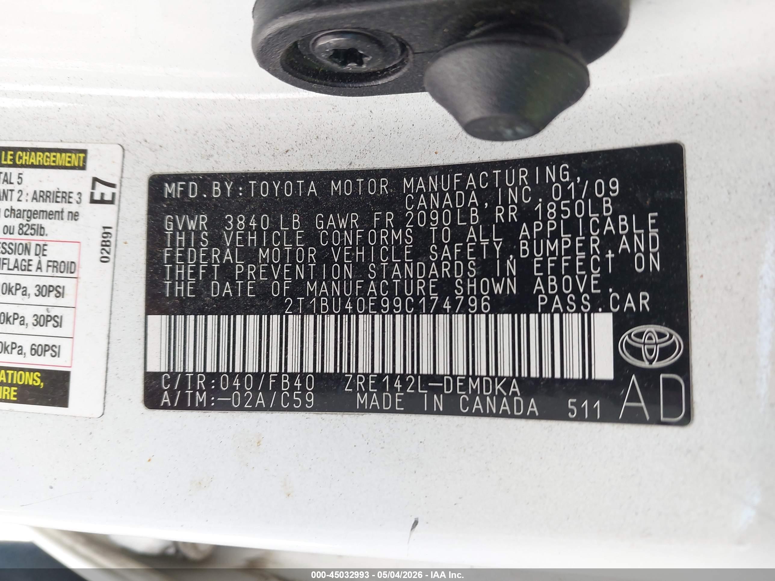TOYOTA COROLLA image 9