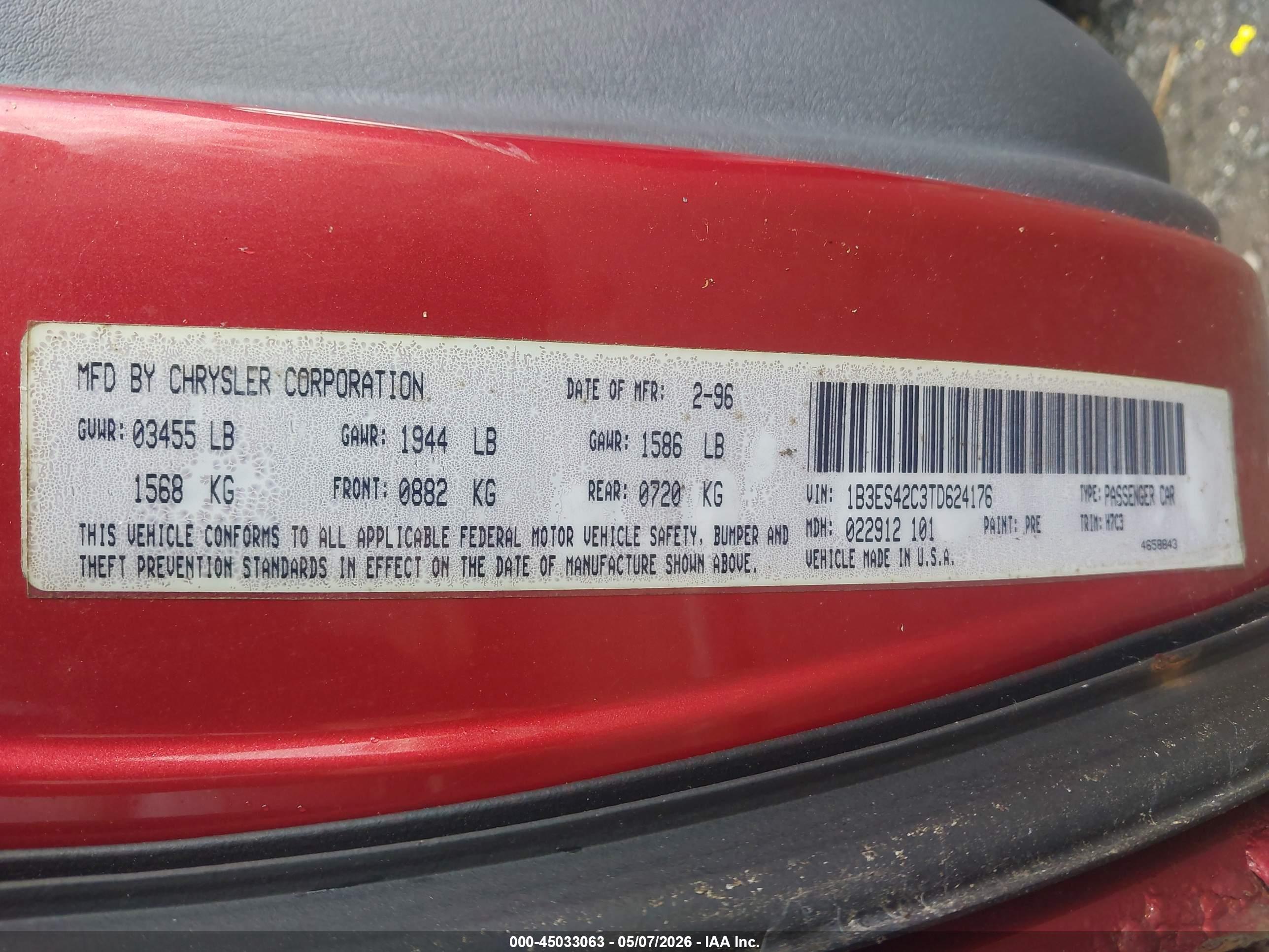 DODGE NEON image 9